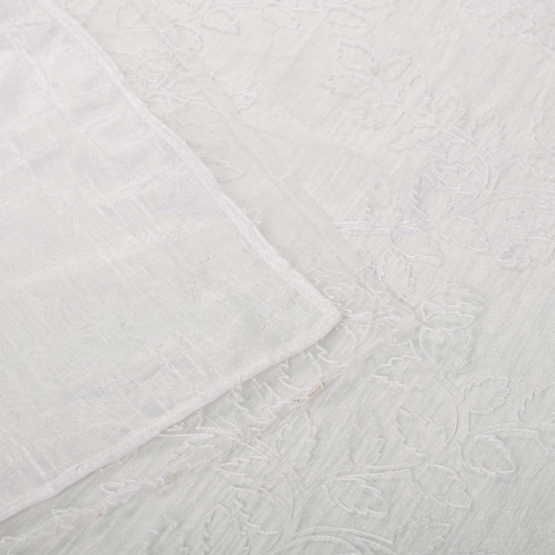 Embroidered Foliage Grommet Sheer Curtain Panel Set