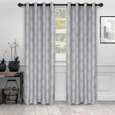 Eminence Jacquard Floral Mandala Semi-Sheer Curtain Panel Set