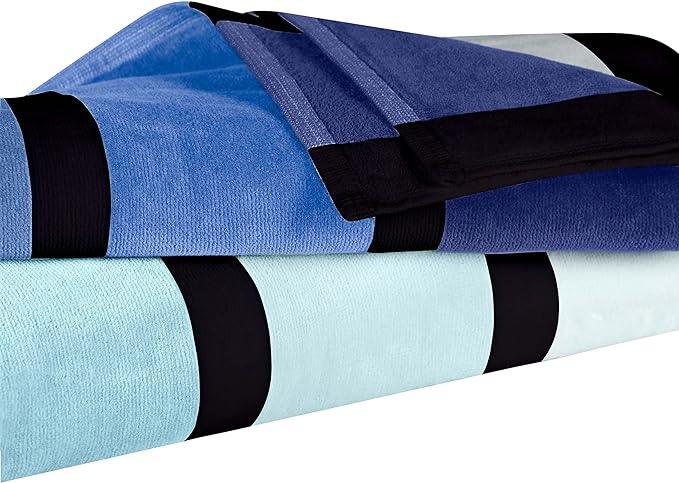 Faded Stripe Cotton Oversized Cotton 2 Piece Beach Towel