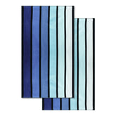 Faded Stripe Cotton Oversized Cotton 2 Piece Beach Towel