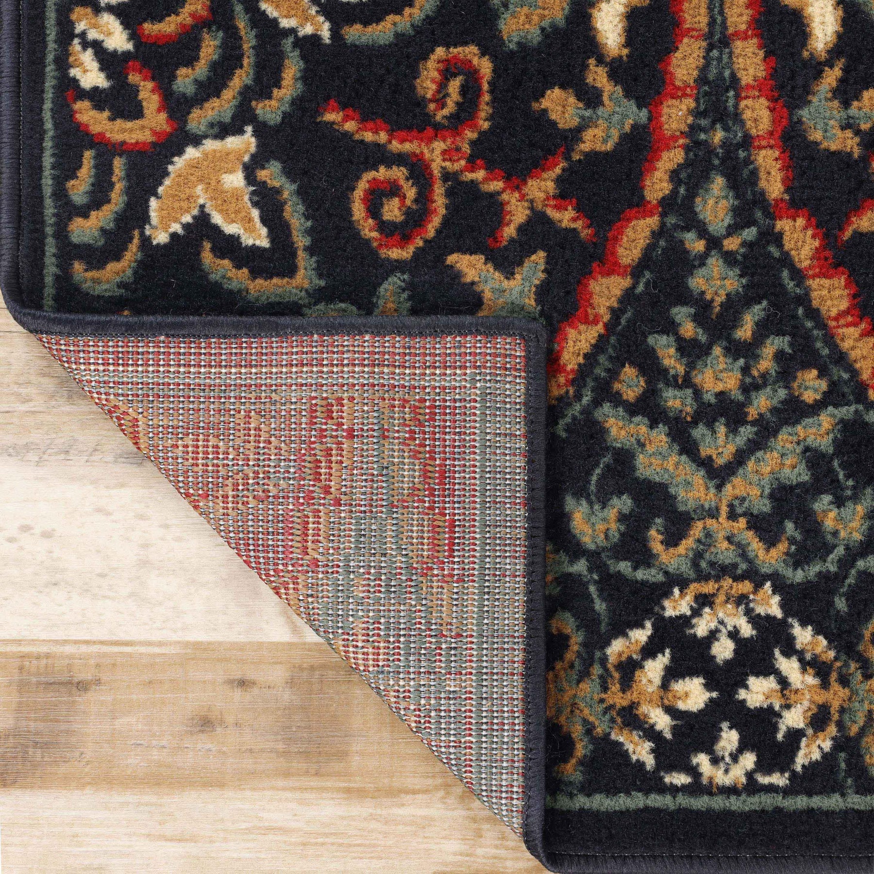 Fancy Geometric Medallion Floral Traditional Indoor Area Rug Midnight Blue