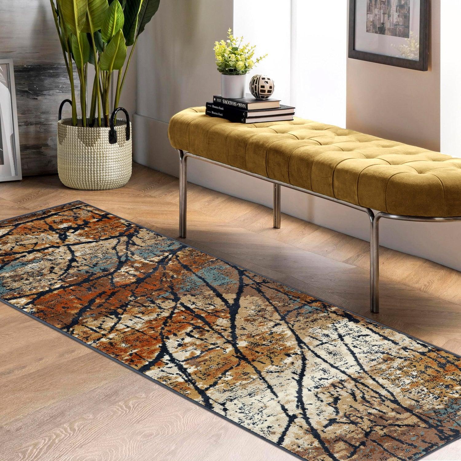 Fifi Modern Branches Indoor Area Rugs or Runner Rug