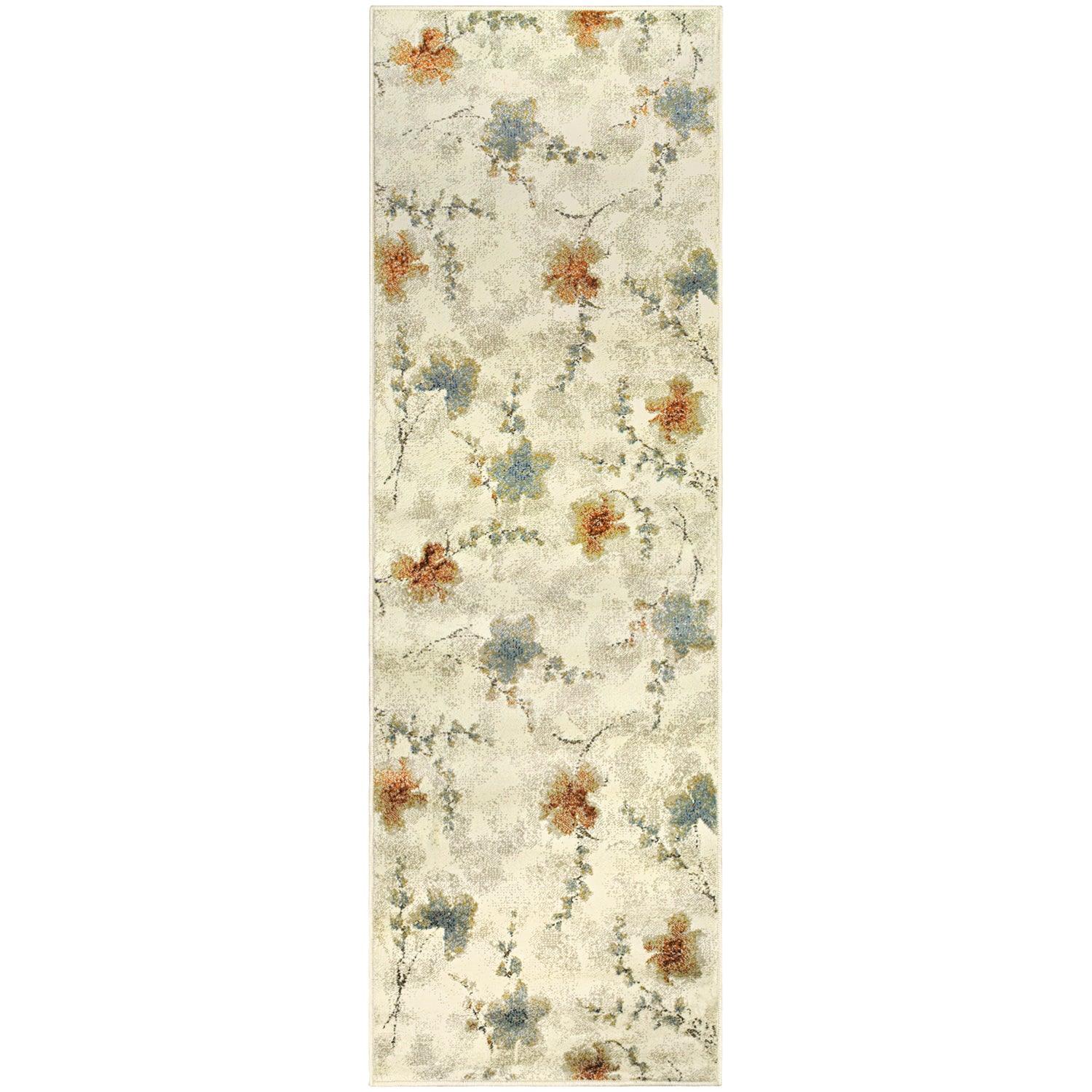 Fiore Modern Floral Indoor Area Rug Or Runner Rug