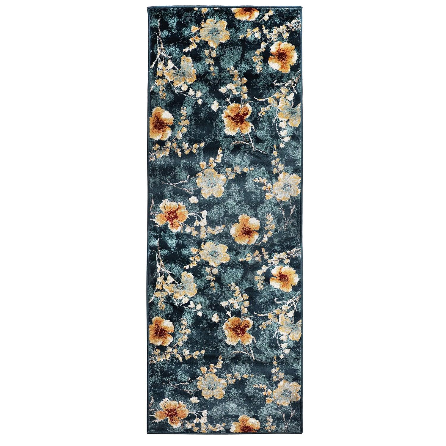 Fiore Modern Floral Indoor Area Rug Or Runner Rug