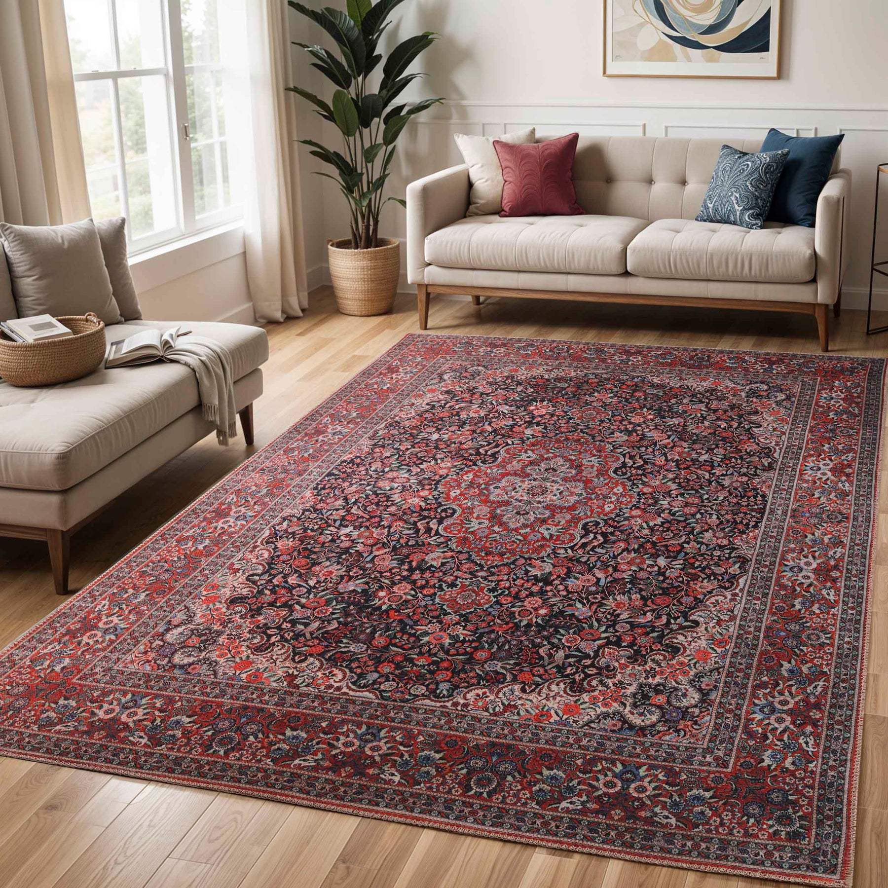 Fiorella Floral Oriental Medallion Indoor Large Area Rugs Or Runner
