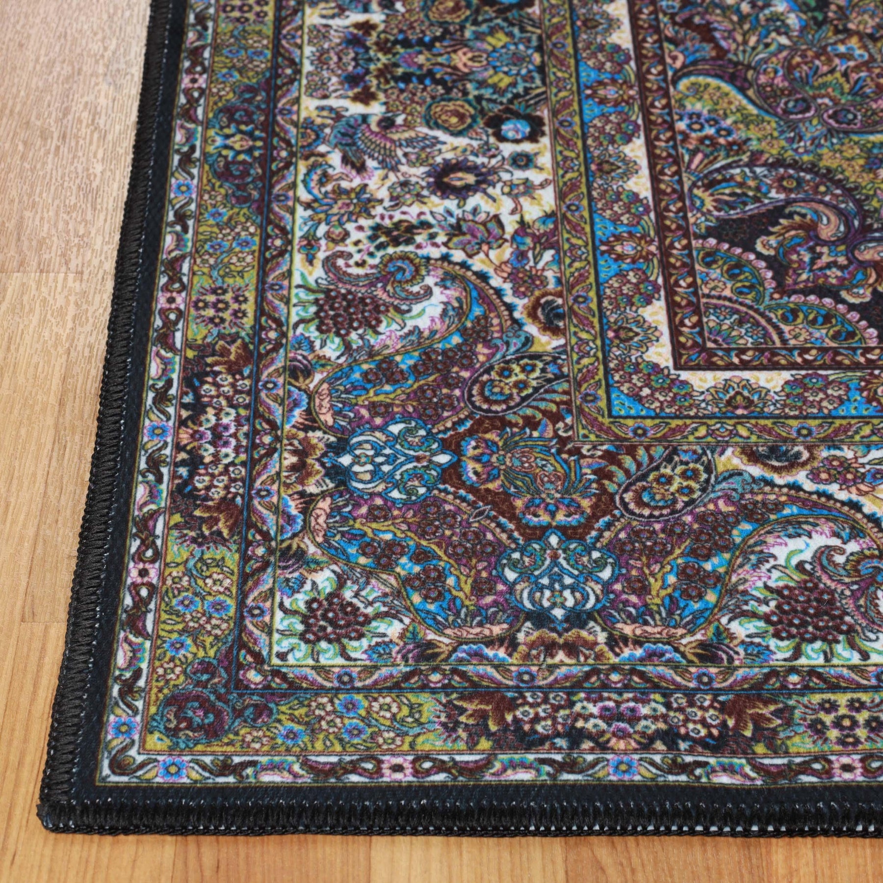 Flamingo Modern Medallion Washable Indoor Area Rug or Runner