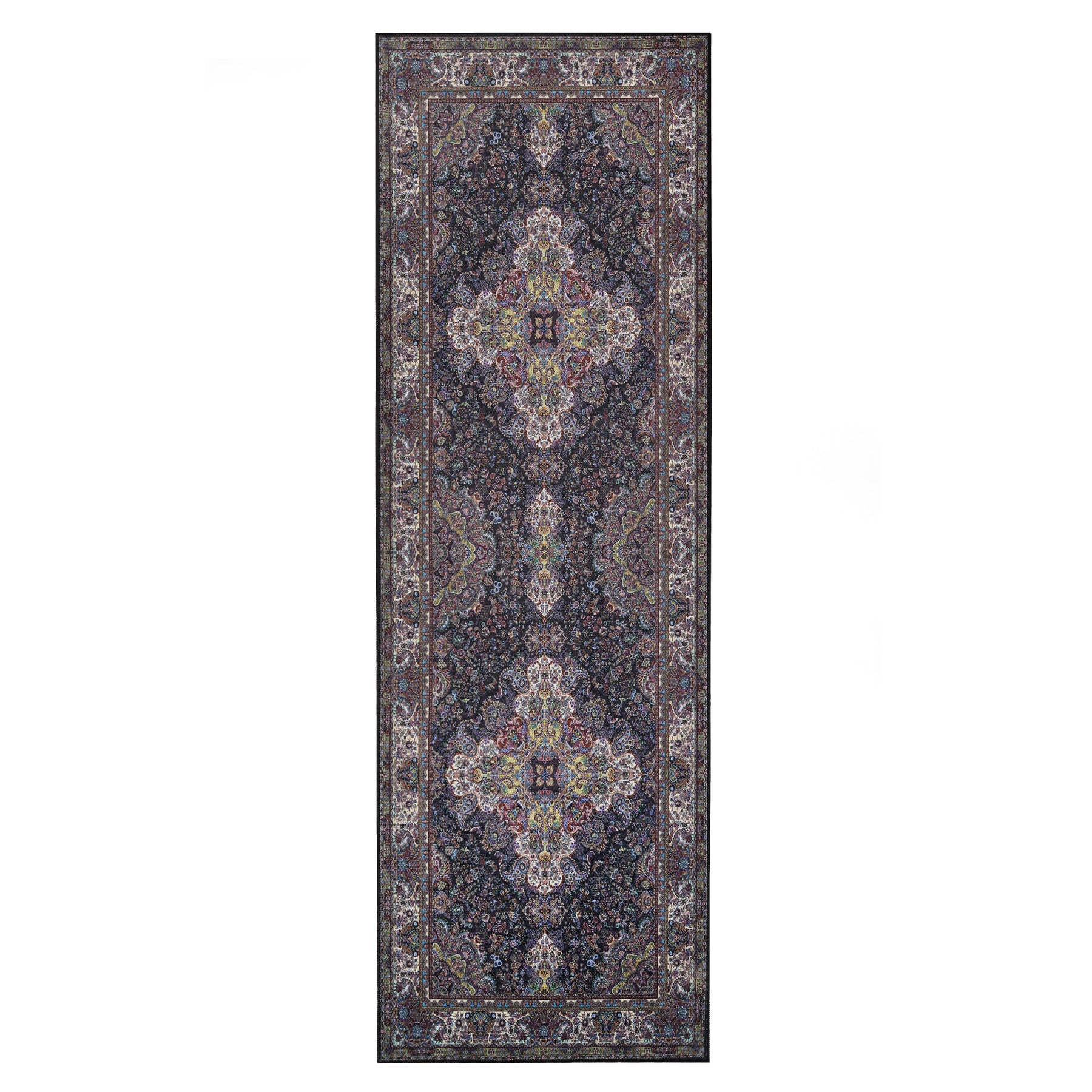 Flamingo Modern Medallion Washable Indoor Area Rug or Runner