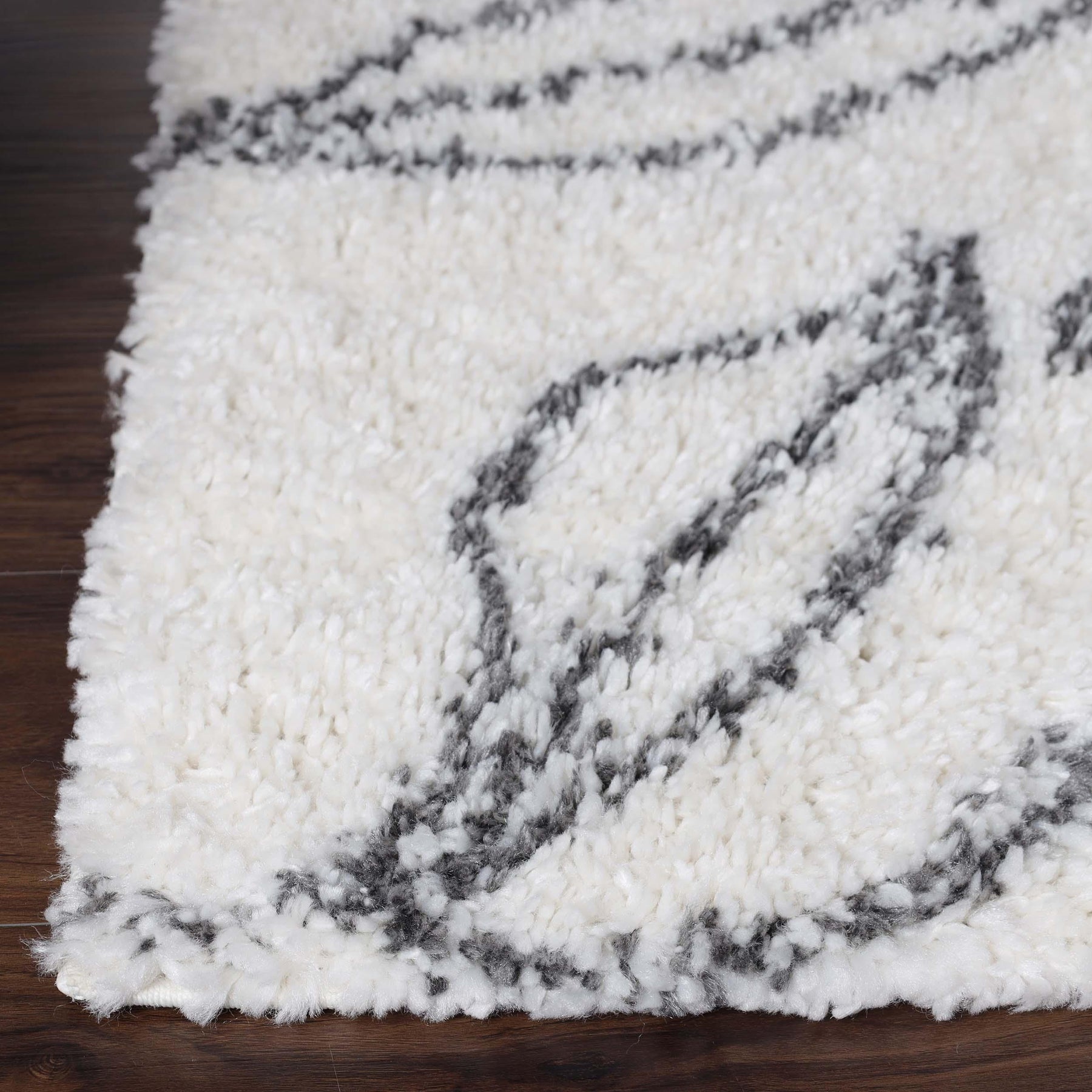 Flora Botanical Plush Shag Rugs Transitional Floral Indoor Area Rug
