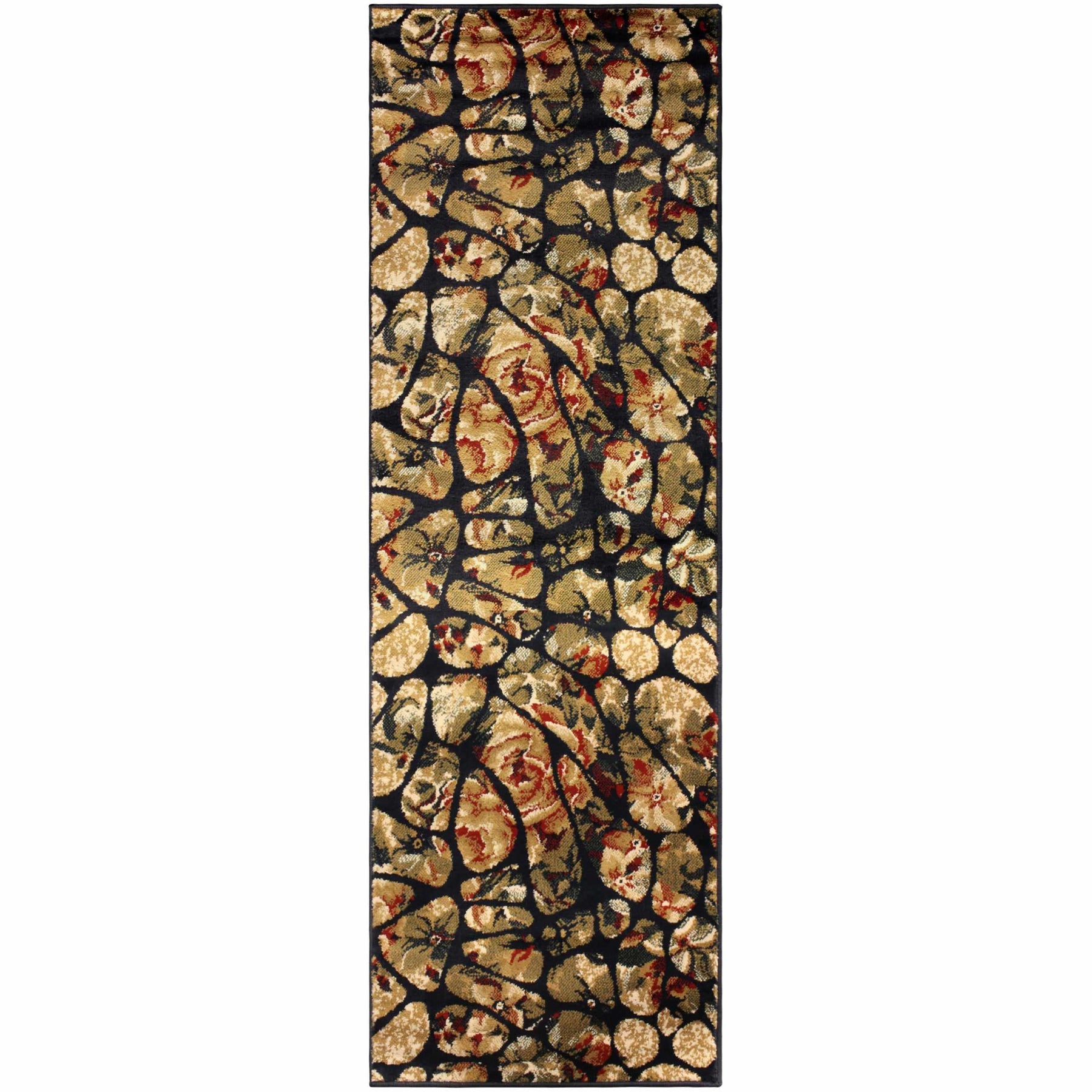 Floral Modern Mosaic Tile Area Rug