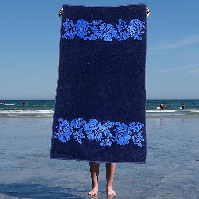Floral Oversized Cotton 2 Piece Beach Towel Set