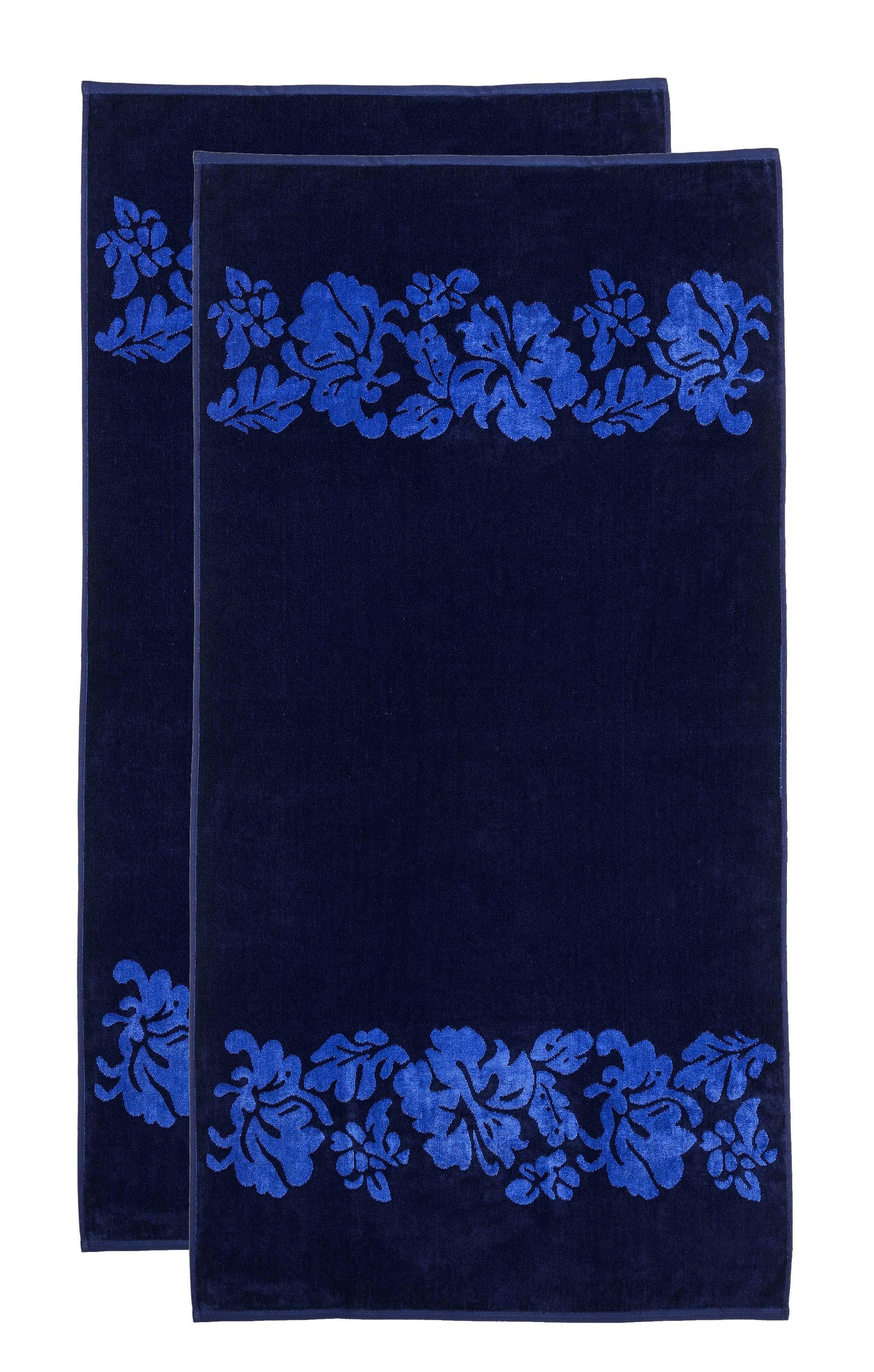 Floral Oversized Cotton 2 Piece Beach Towel Set