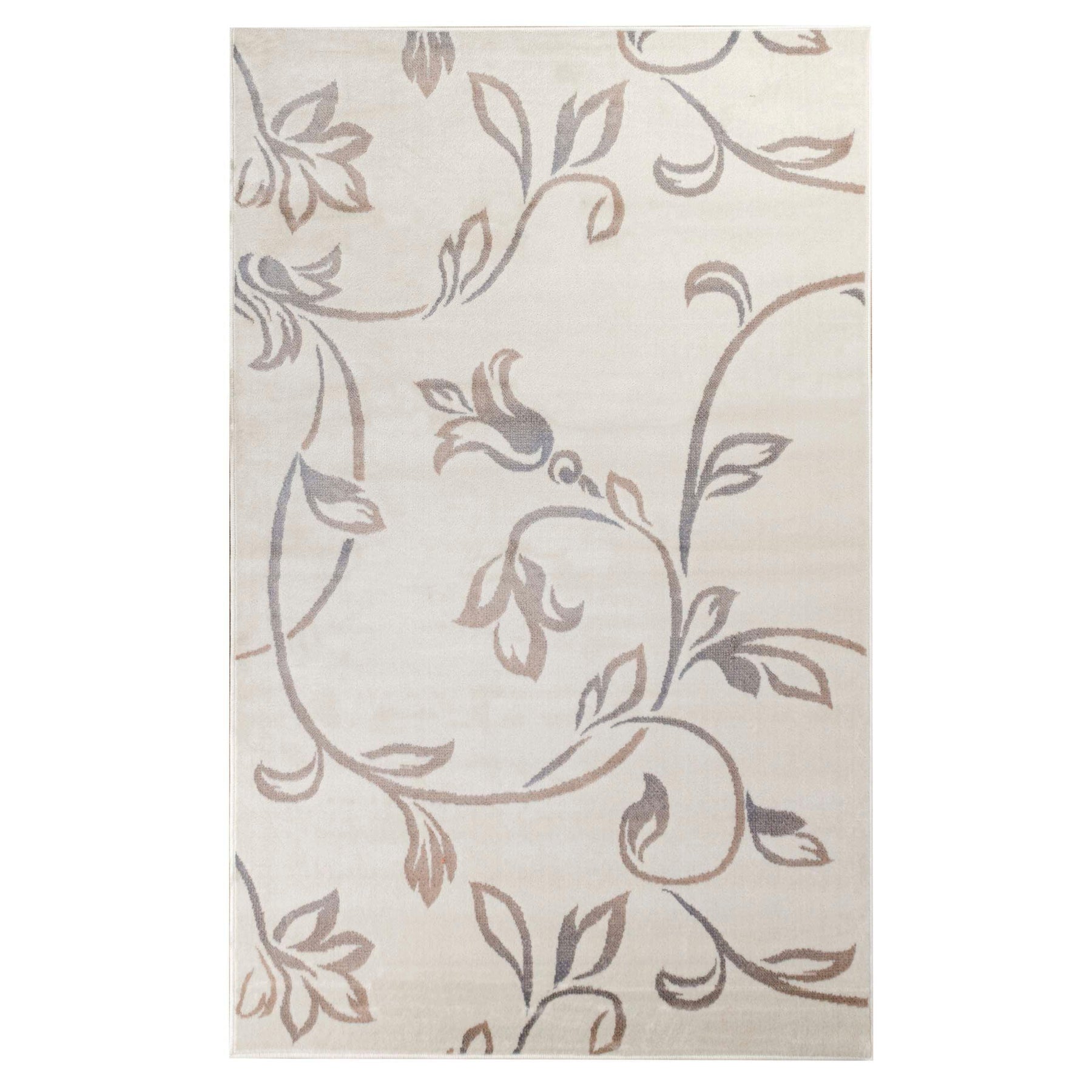 Floral Vines Scrolling Indoor Large Area Rugs or Runner Rug