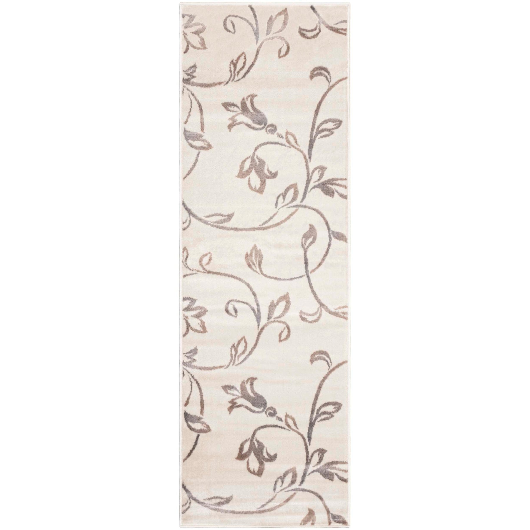 Floral Vines Scrolling Indoor Large Area Rugs or Runner Rug