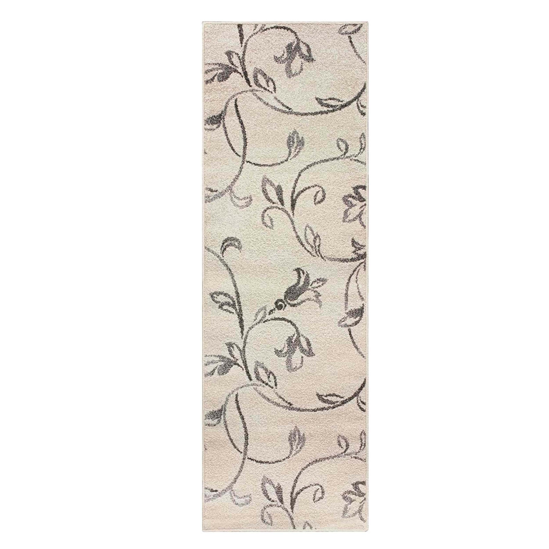 Floral Vines Scrolling Indoor Large Area Rugs or Runner Rug