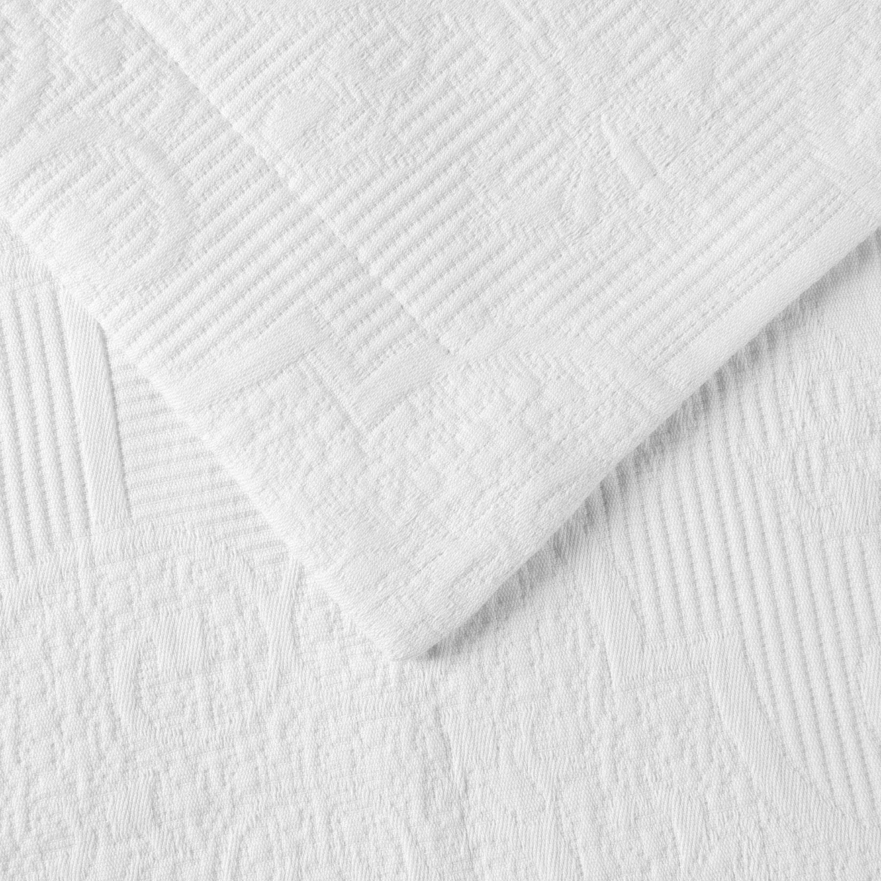 Florin Cotton Matelasse Weave Jacquard Scroll Medallion Bedspread Set