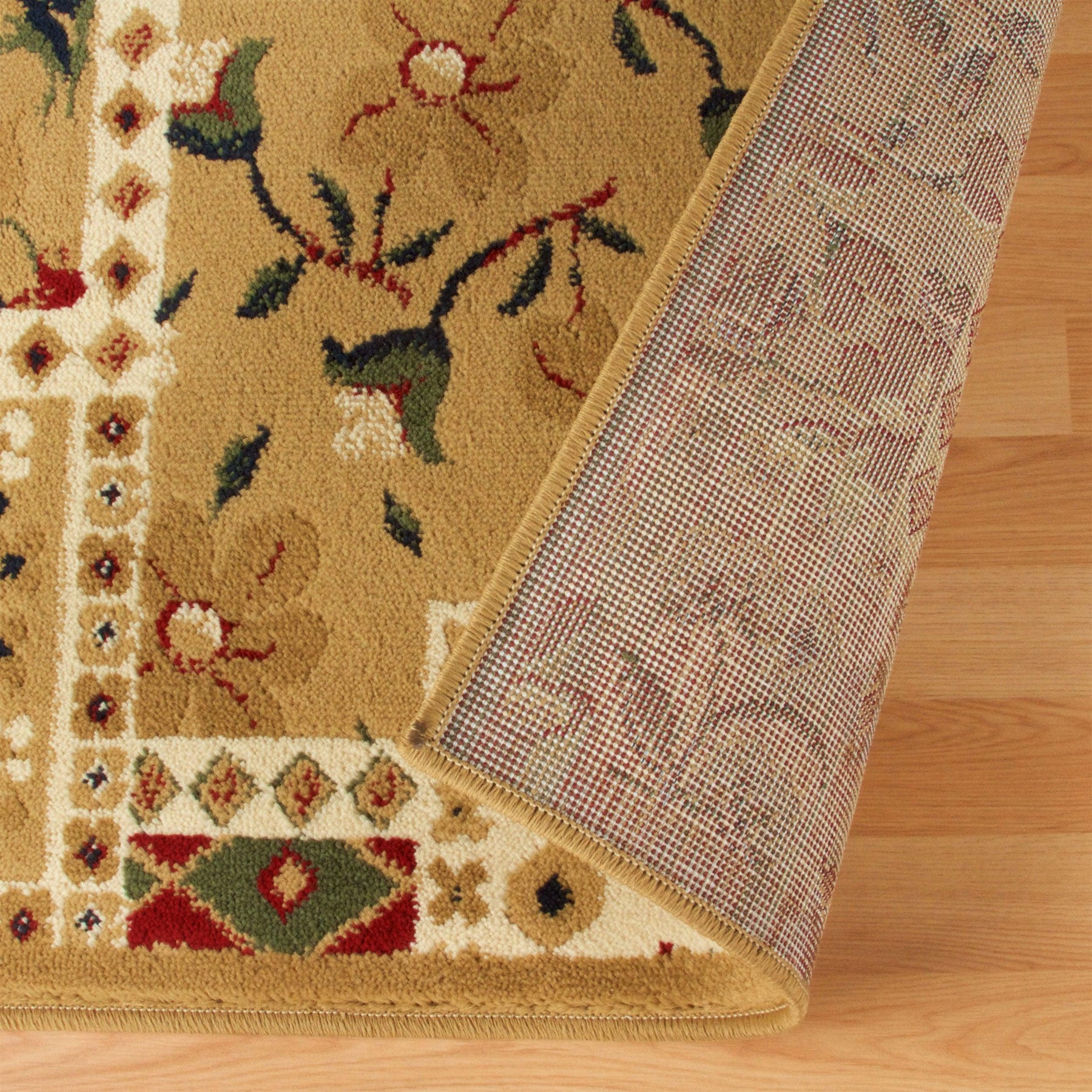 Flower Patchwork Floral Ornamental Rustic Indoor Area Rug