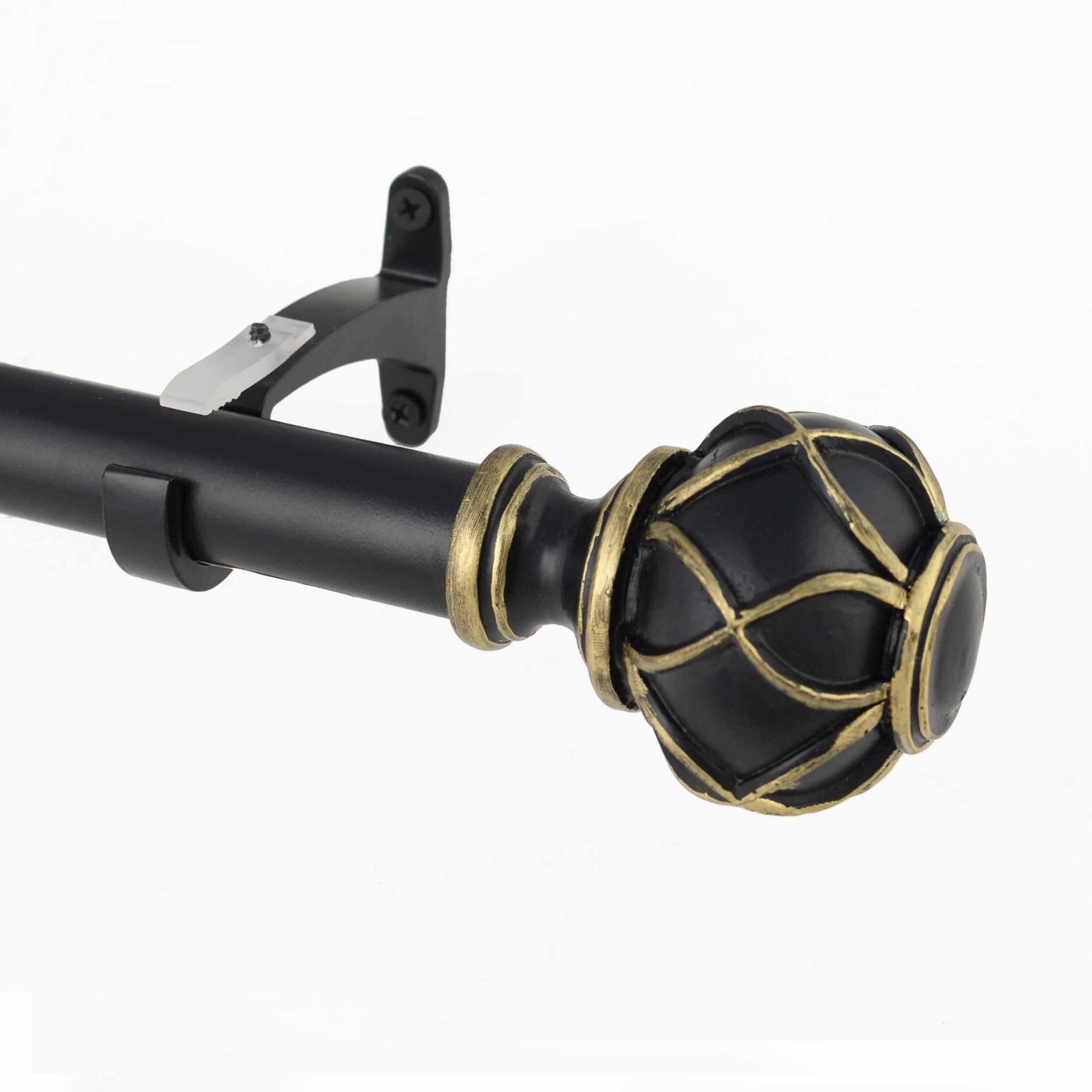 Friedrich Black and Gold Expandable Curtain Rod