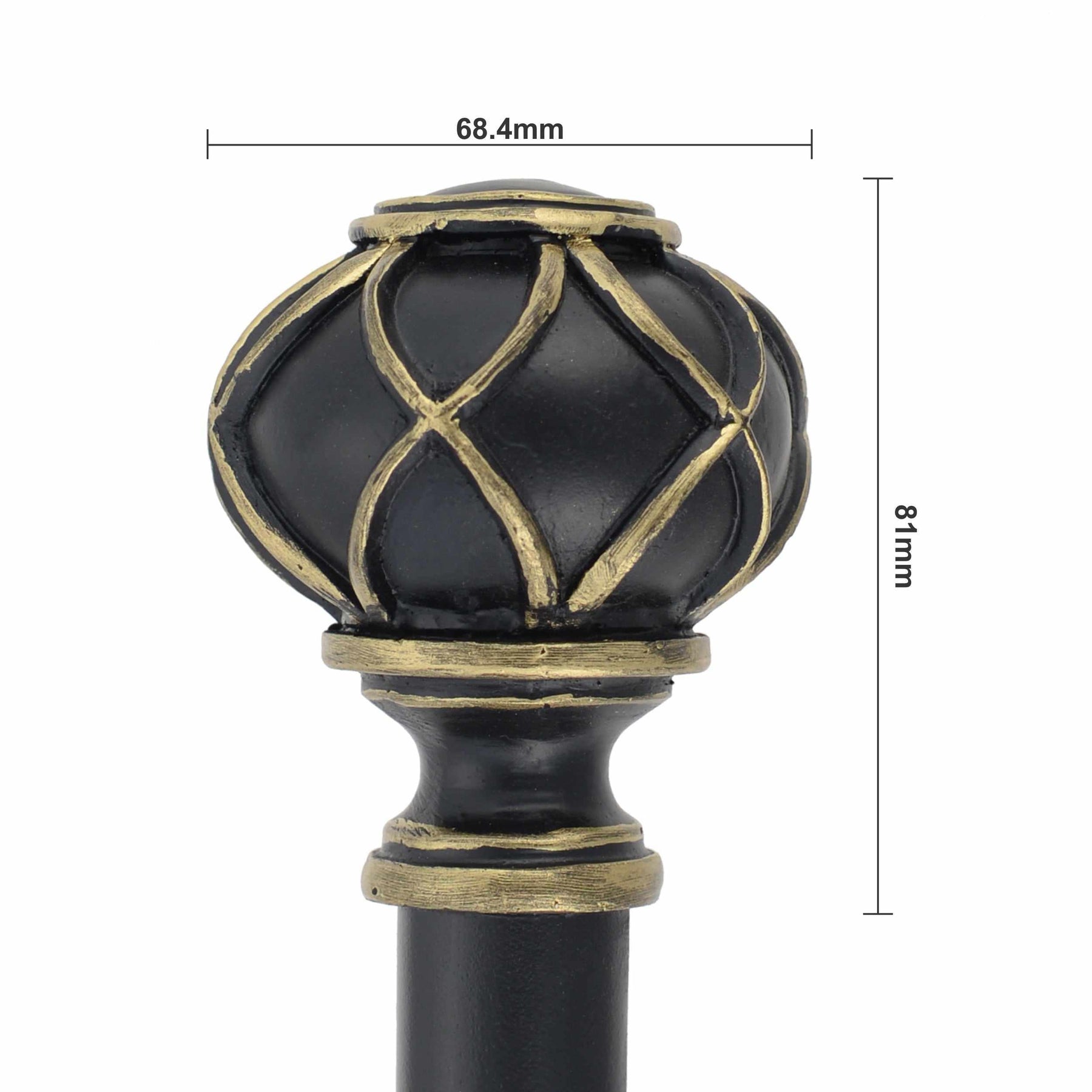 Friedrich Black and Gold Expandable Curtain Rod