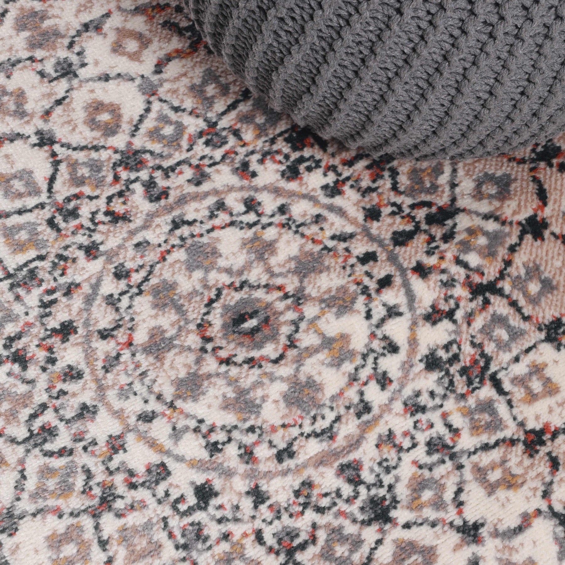 Galilee Vintage Bohemian Floral Mandala Indoor Area Rug Or Runner Rug