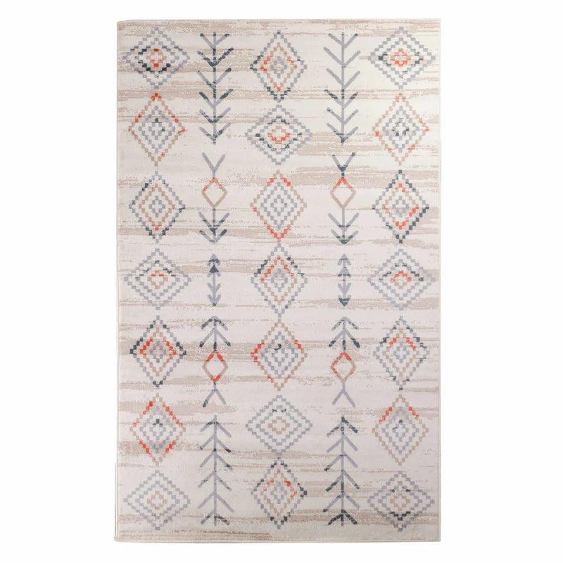 Gared Traditional Southwestern Tribal Area Rug Bone