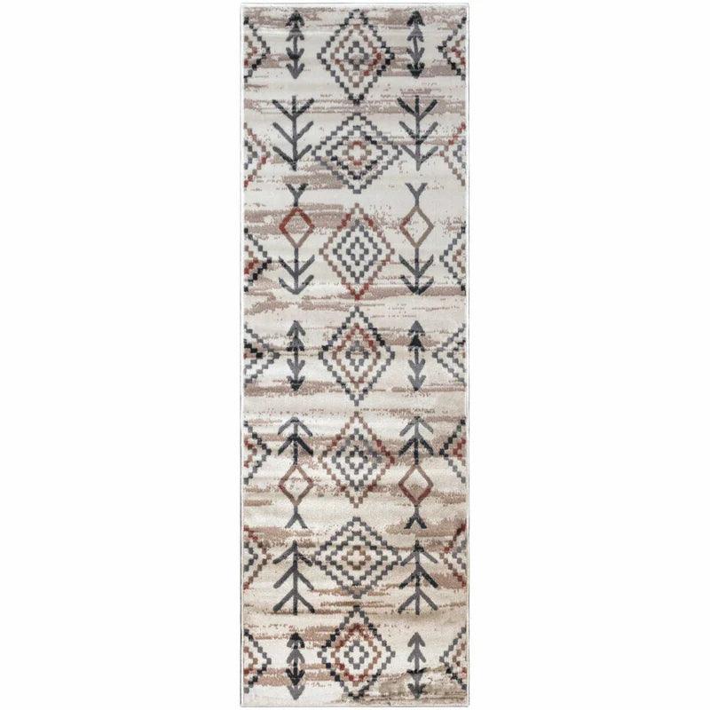 Gared Traditional Southwestern Tribal Area Rug Bone