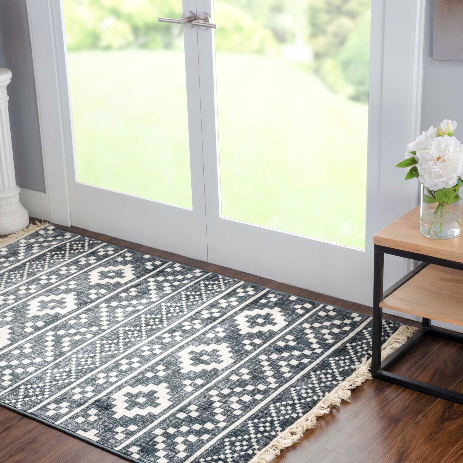 Genaine Geometric Diamond Indoor Large Area Rugs or Runner Rug