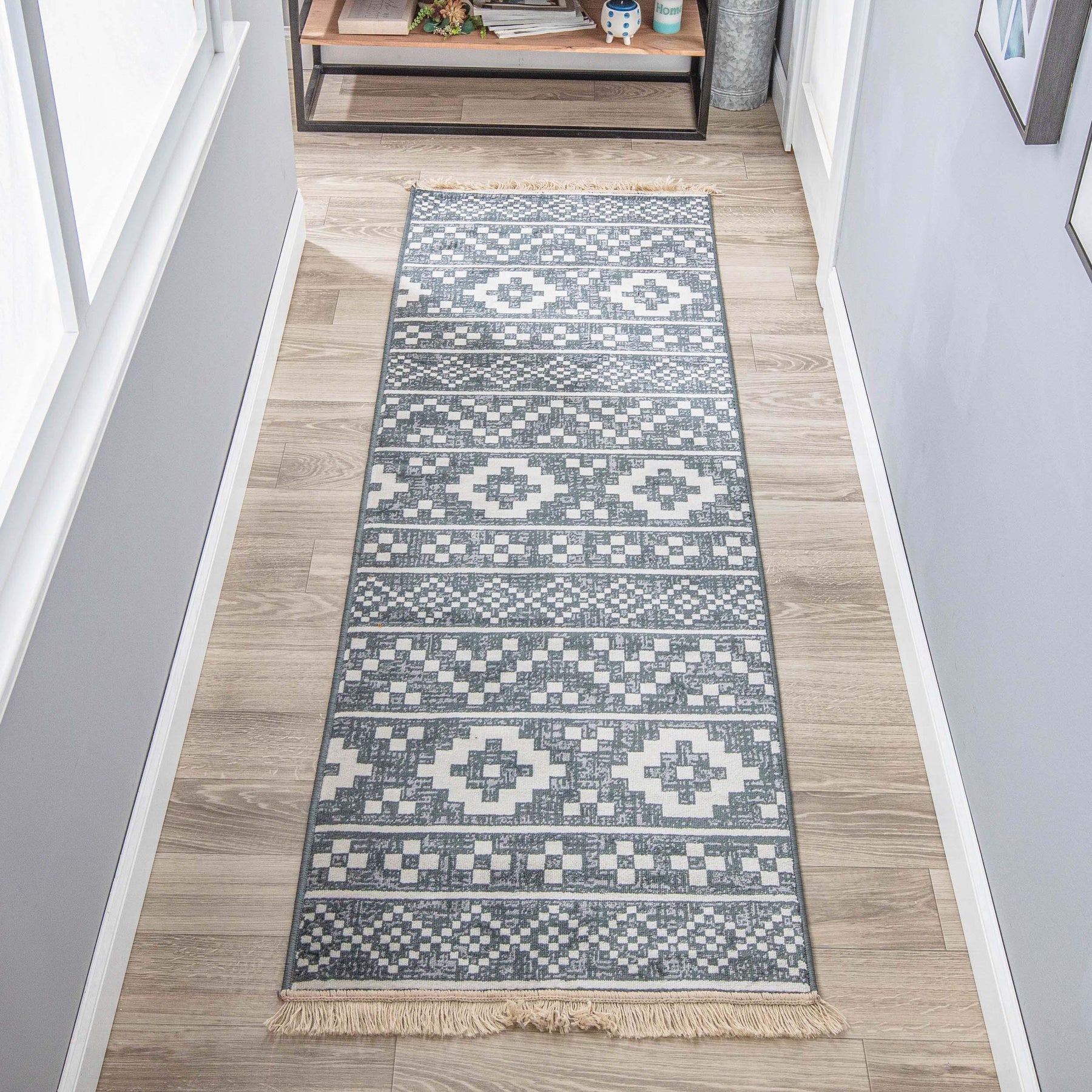 Genaine Geometric Diamond Indoor Large Area Rugs or Runner Rug