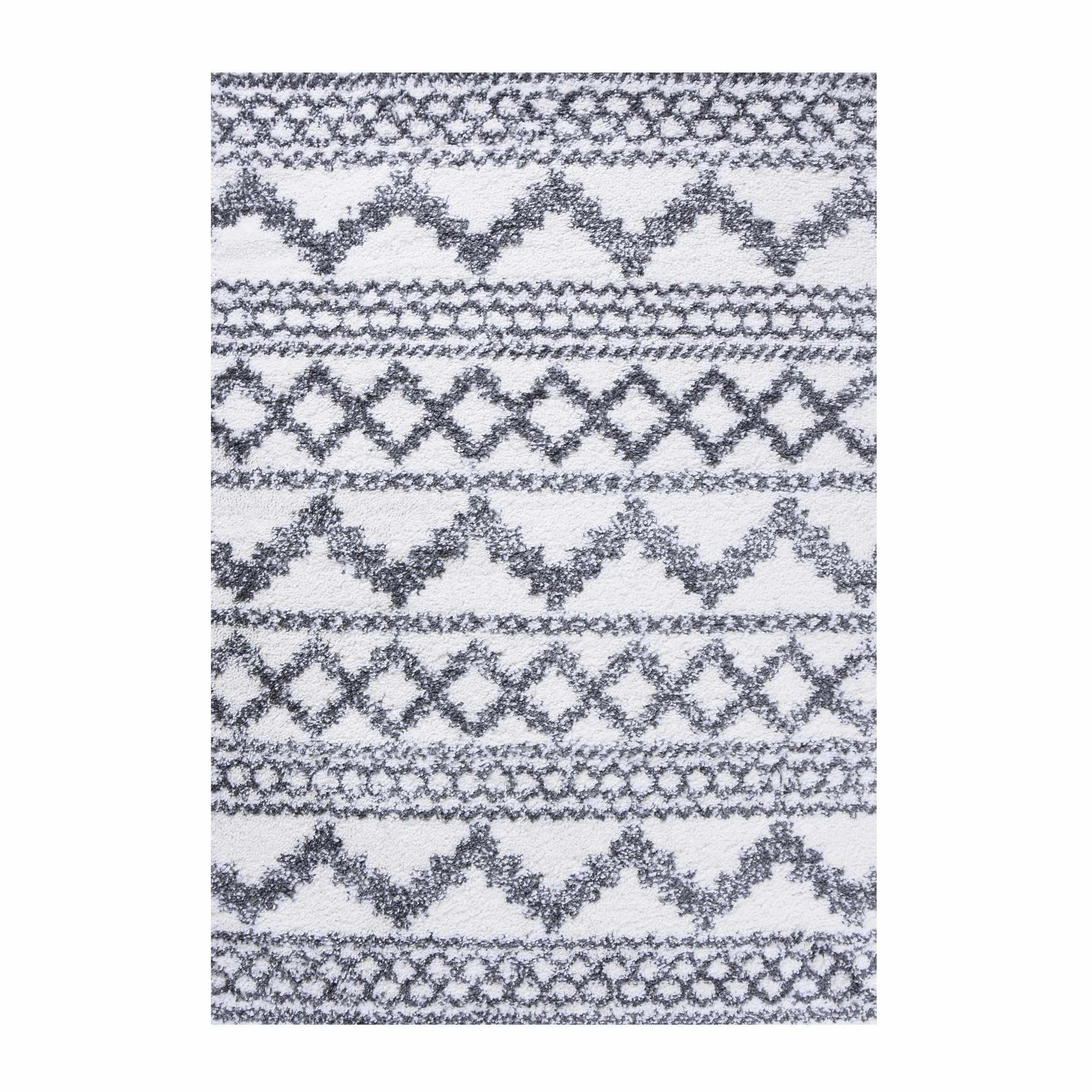 Geometric Bohemian Indoor Plush Shag Area Rug