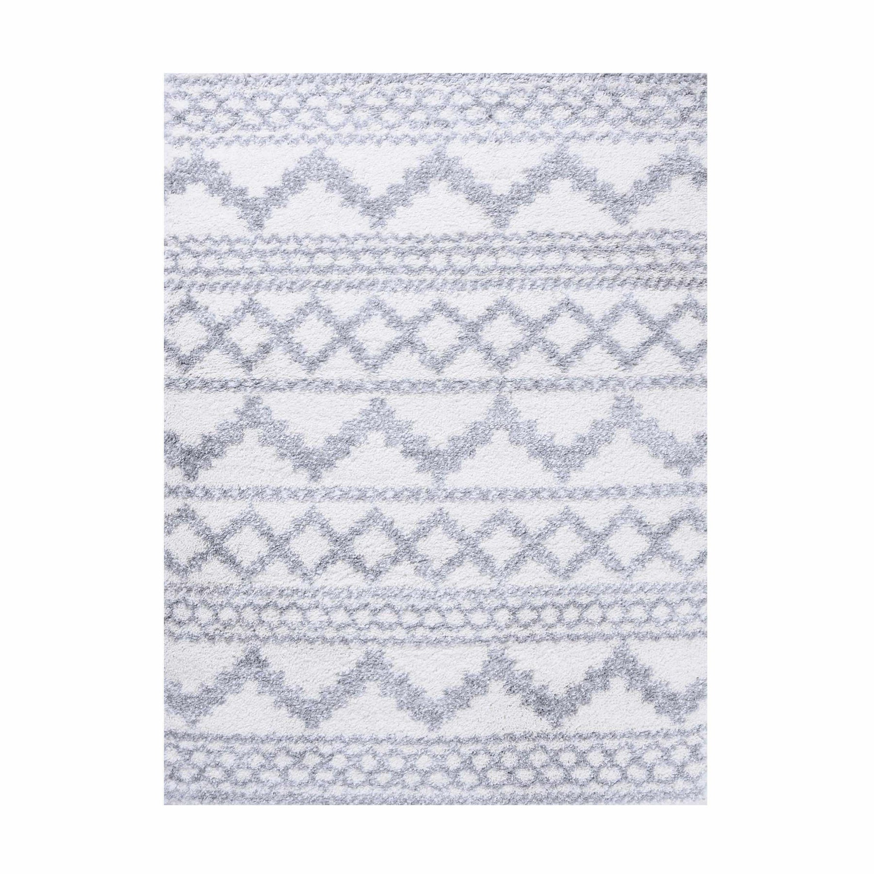 Geometric Bohemian Indoor Plush Shag Area Rug
