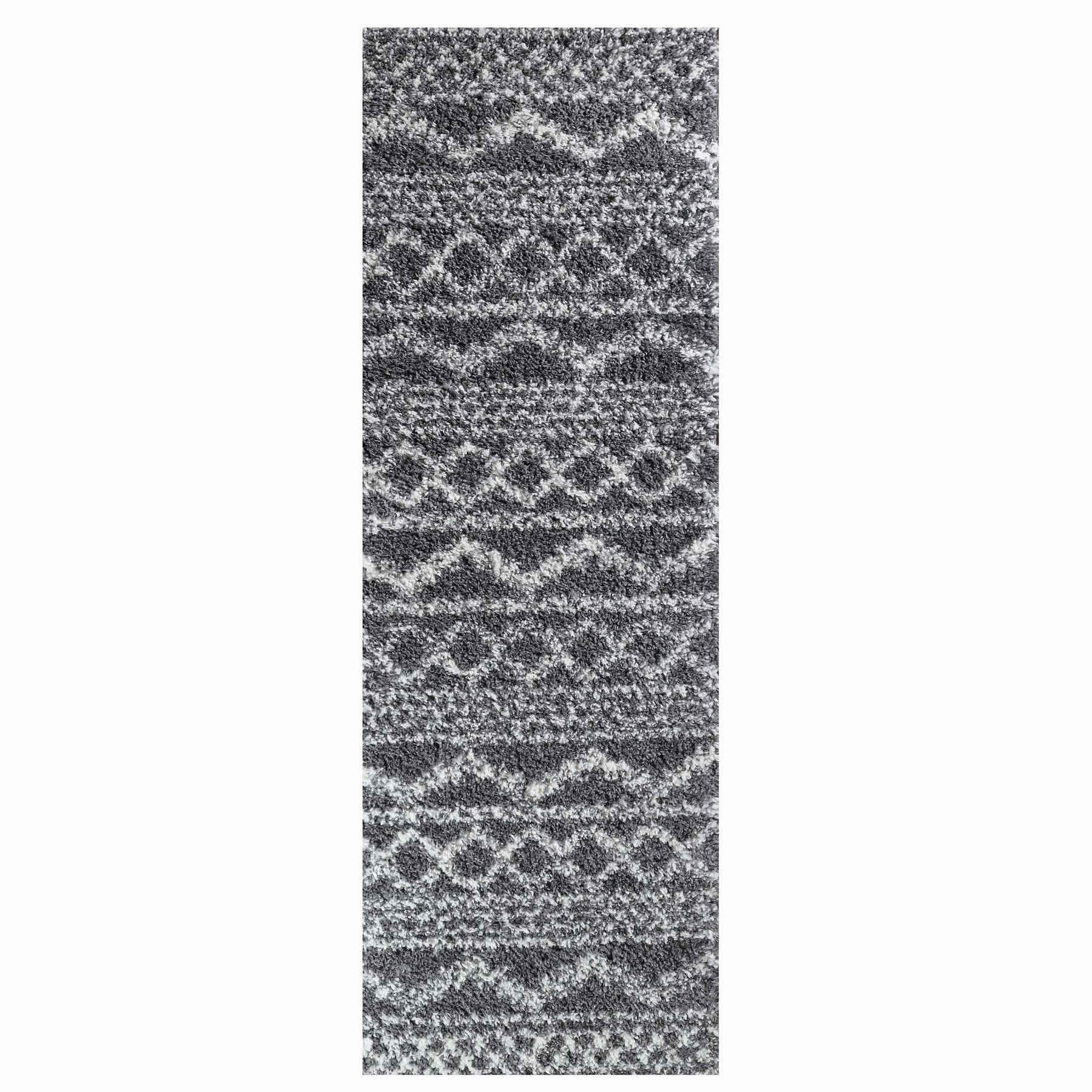Geometric Bohemian Indoor Plush Shag Area Rug