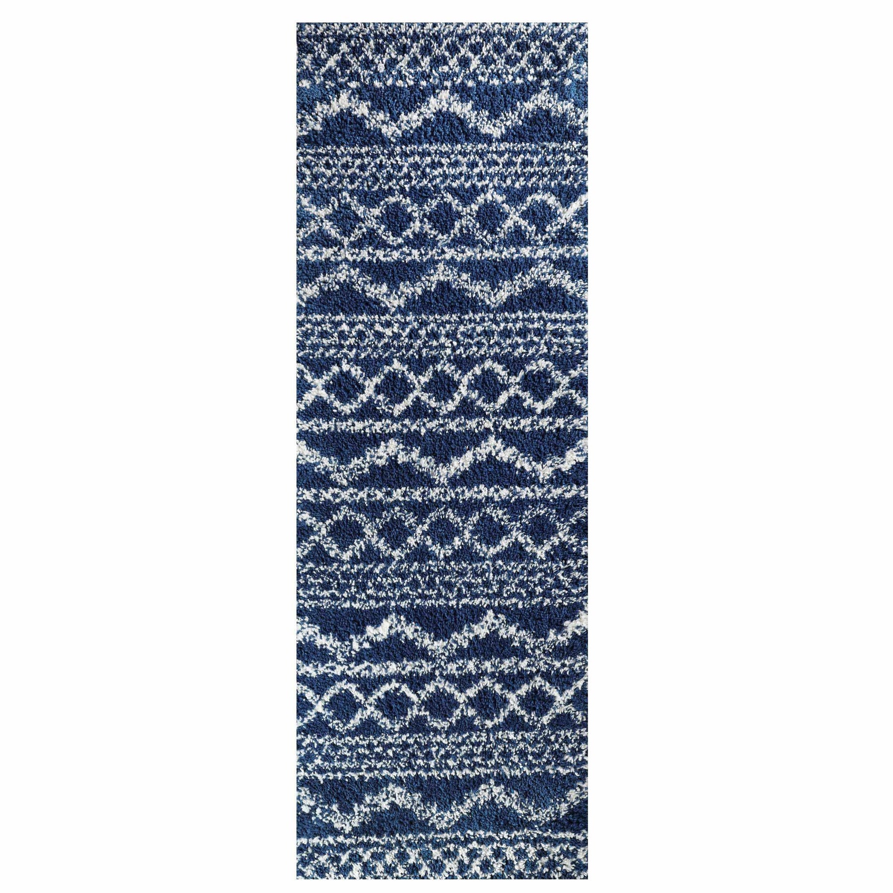 Geometric Bohemian Indoor Plush Shag Area Rug