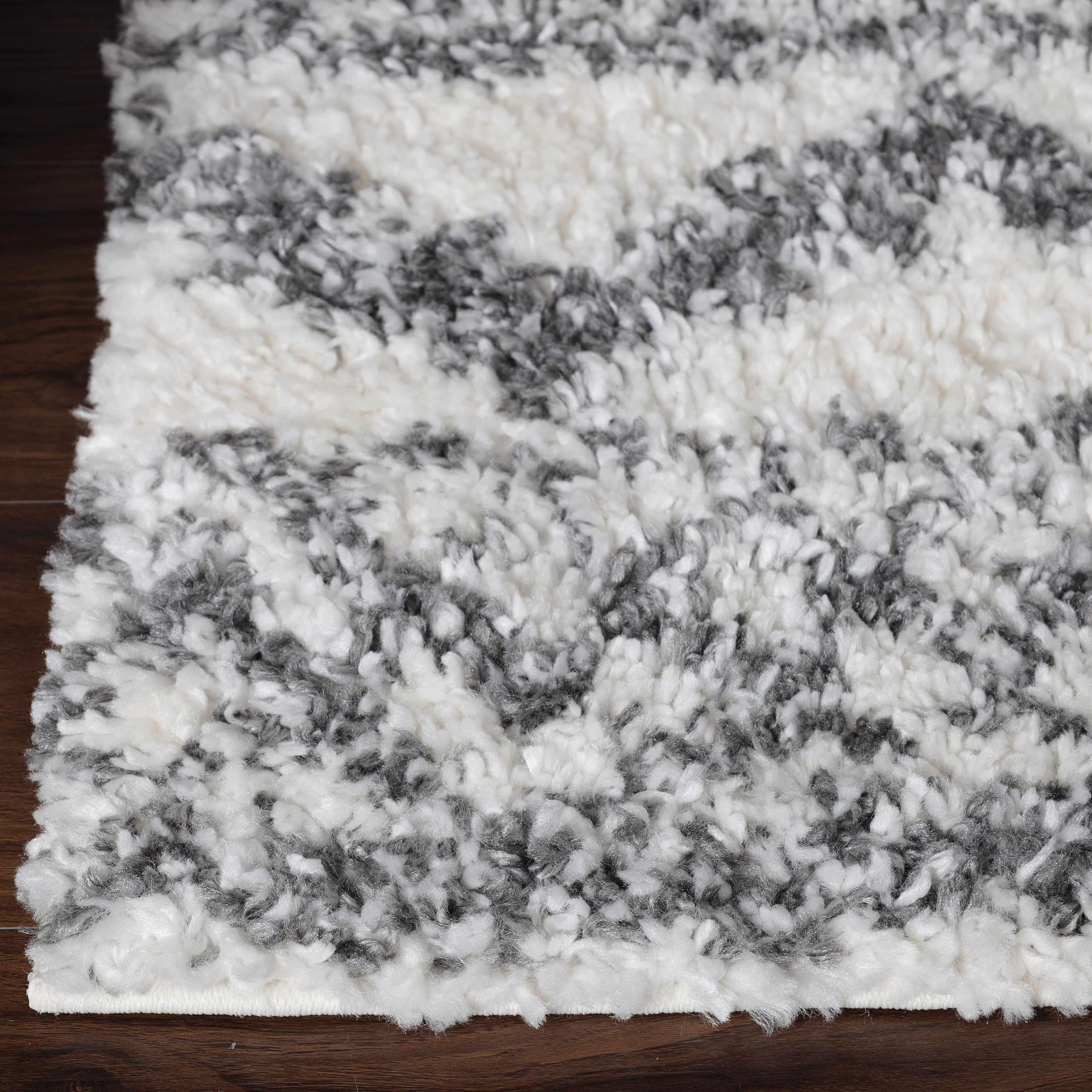 Geometric Bohemian Indoor Plush Shag Area Rug
