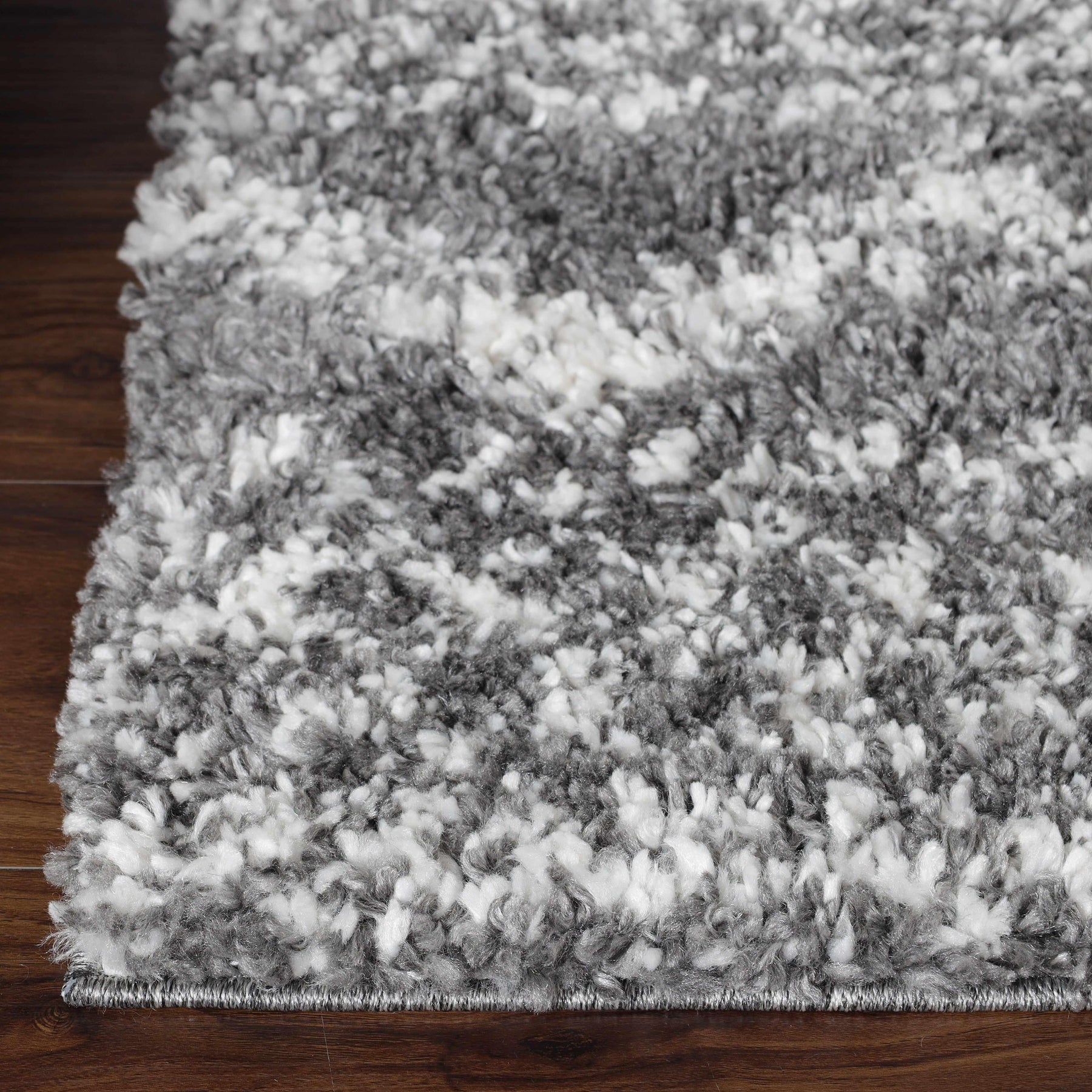Geometric Bohemian Indoor Plush Shag Area Rug