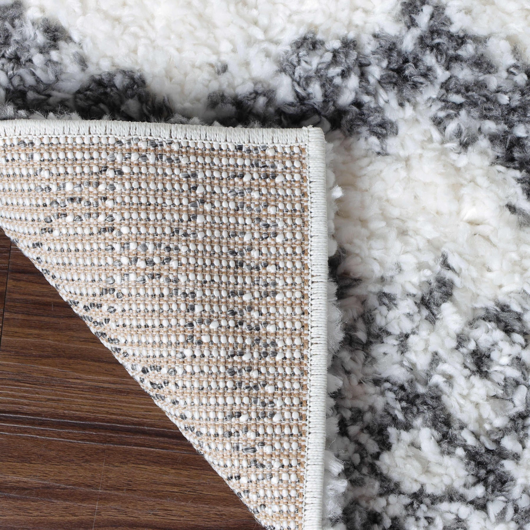 Geometric Bohemian Indoor Plush Shag Area Rug