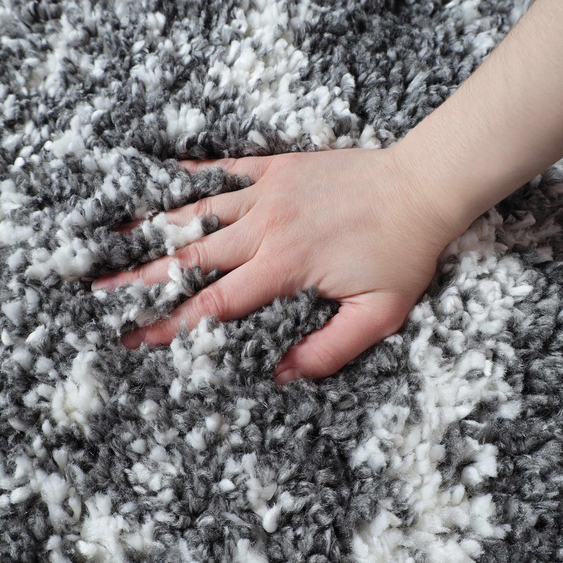 Geometric Bohemian Indoor Plush Shag Area Rug