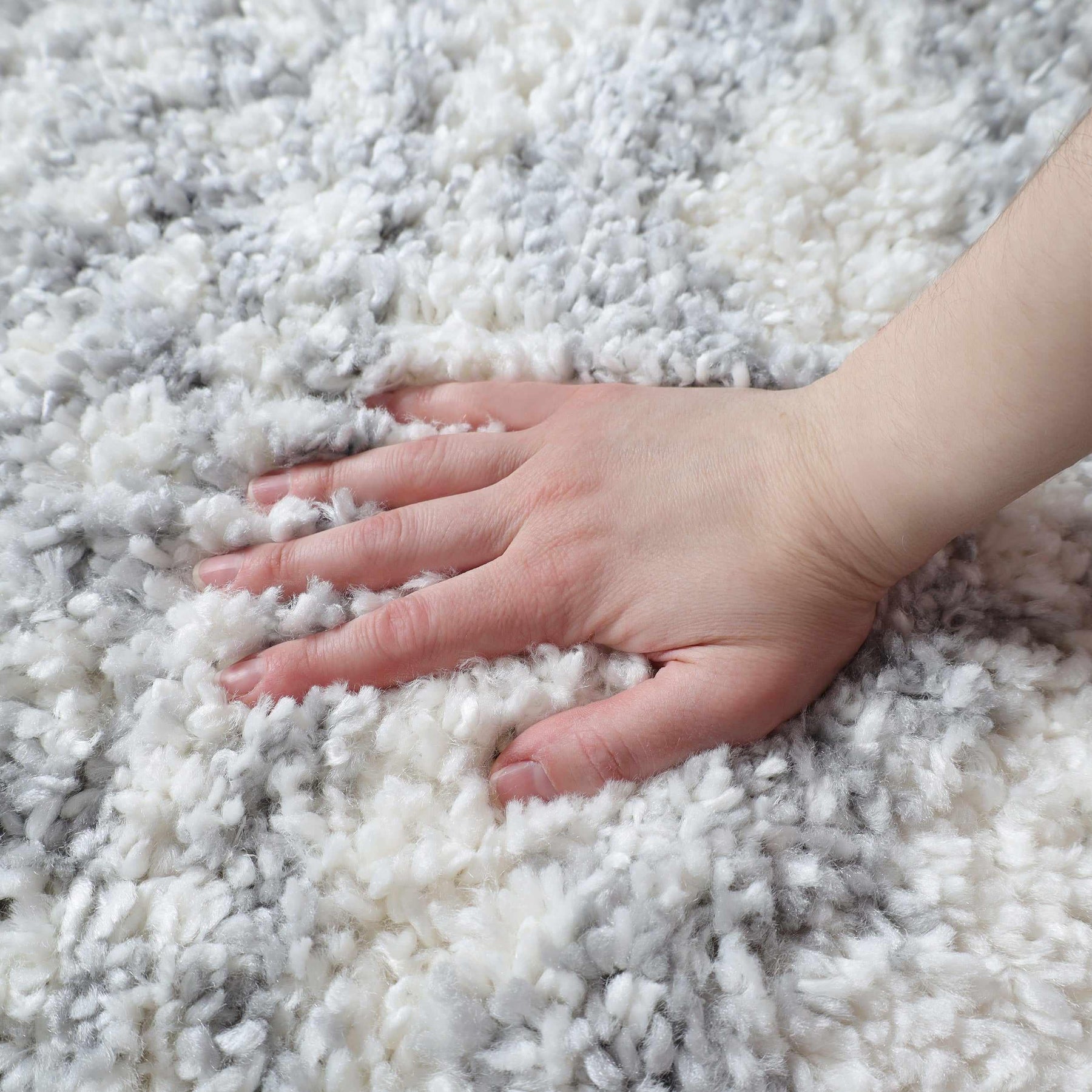 Geometric Bohemian Indoor Plush Shag Area Rug