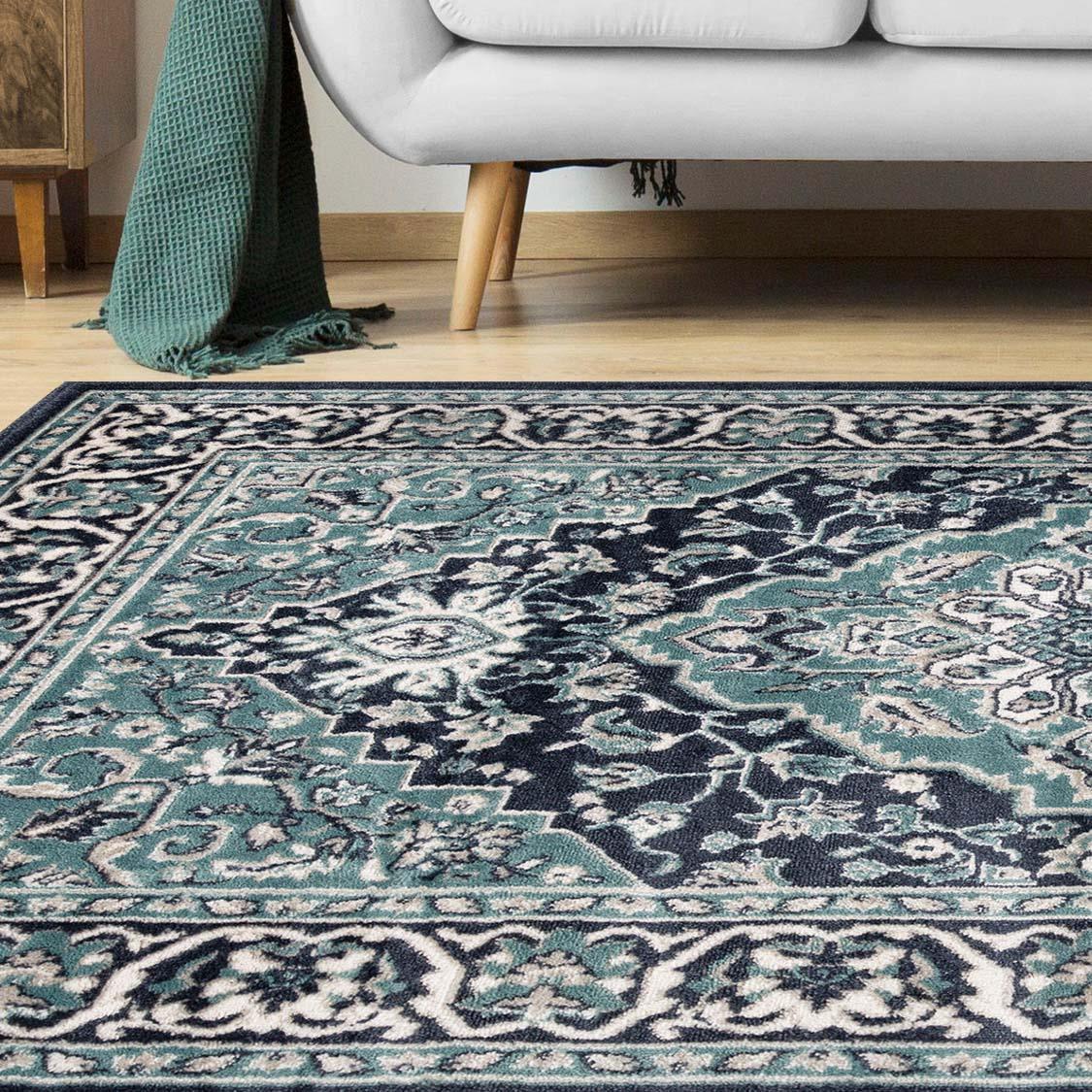 Glendale Traditional Floral Medallion Indoor Area Rug or Runner Rug