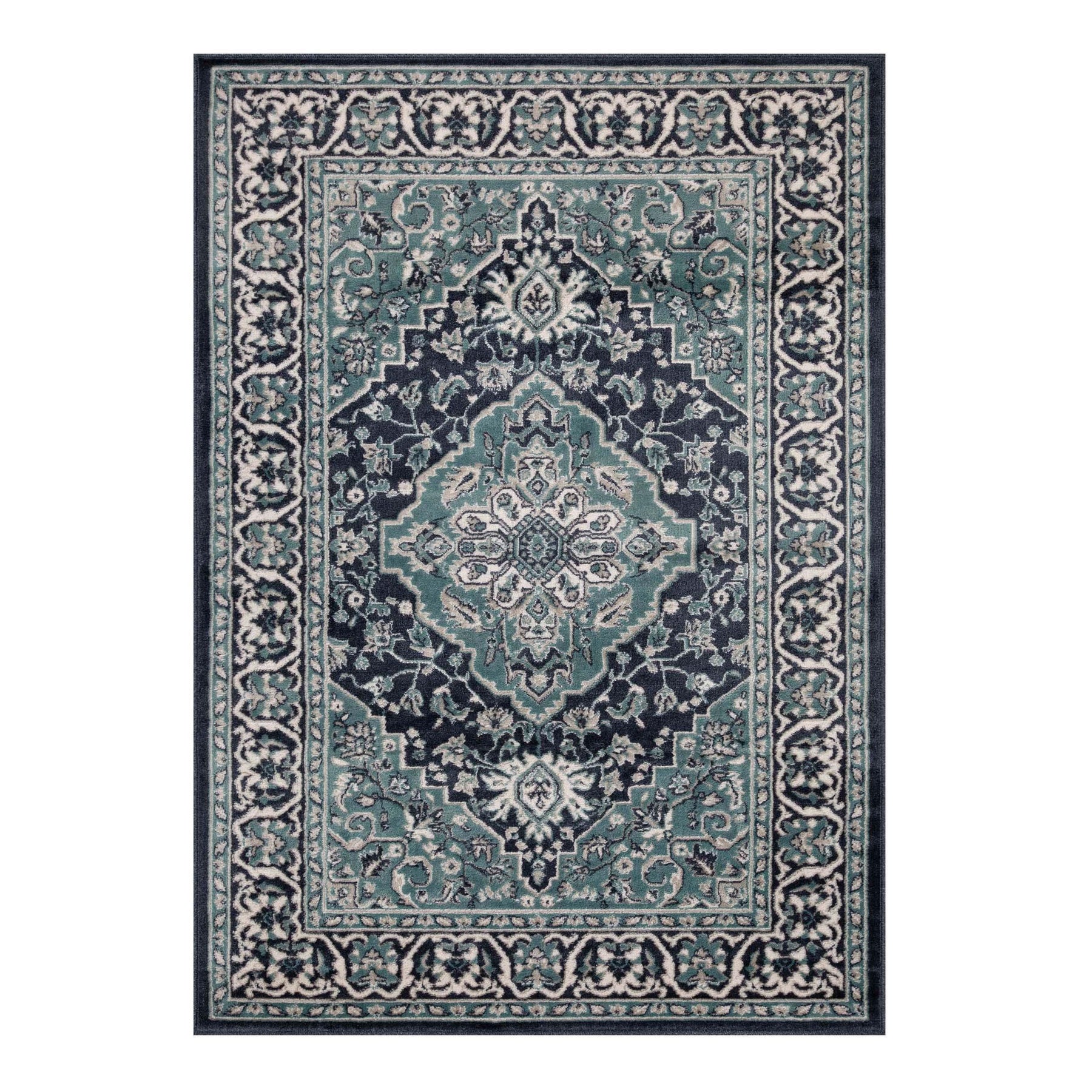 Glendale Traditional Floral Medallion Indoor Area Rug or Runner Rug