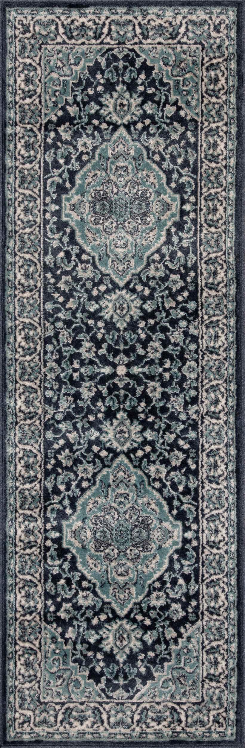 Glendale Traditional Floral Medallion Indoor Area Rug or Runner Rug