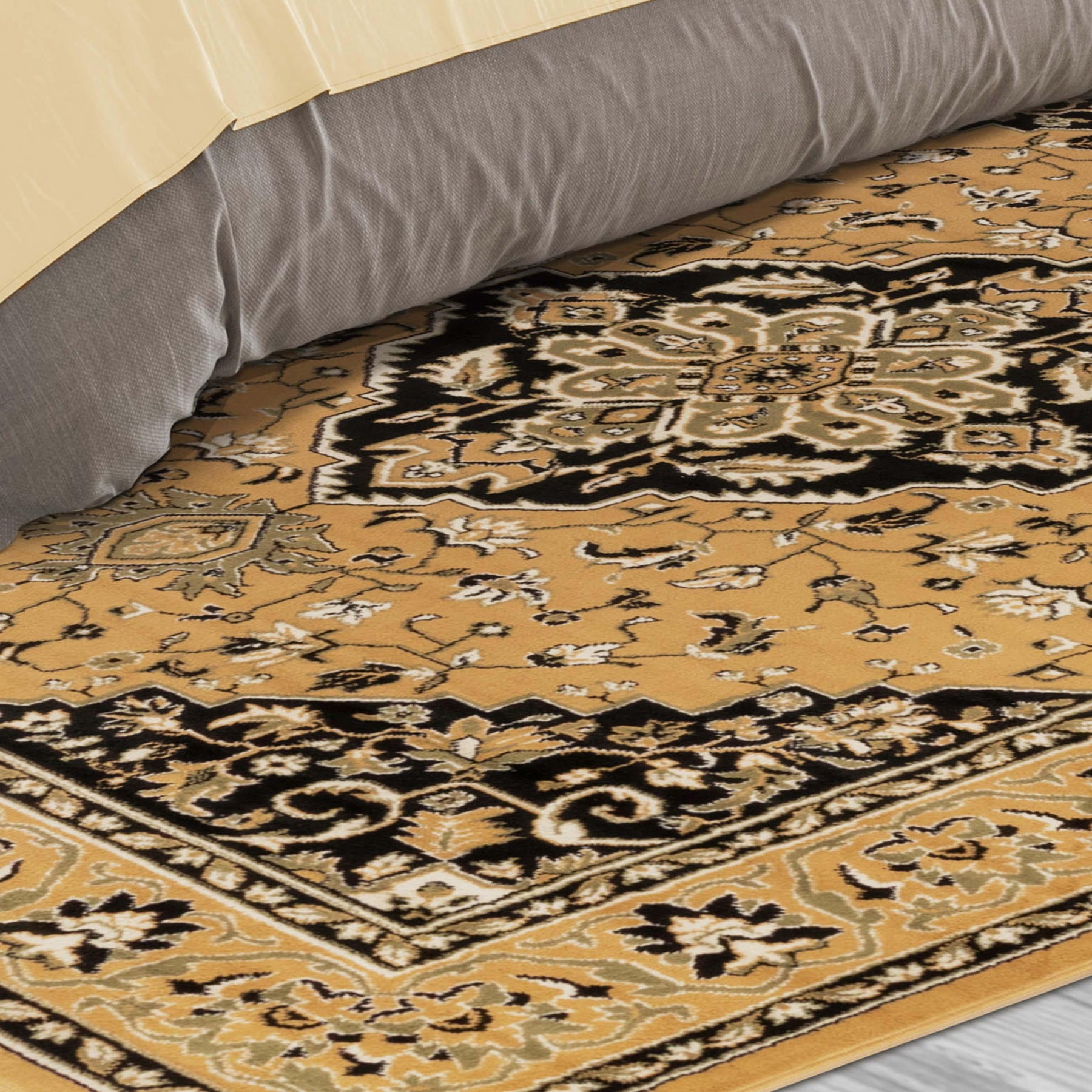 Glendale Traditional Floral Medallion Indoor Area Rug or Runner Rug