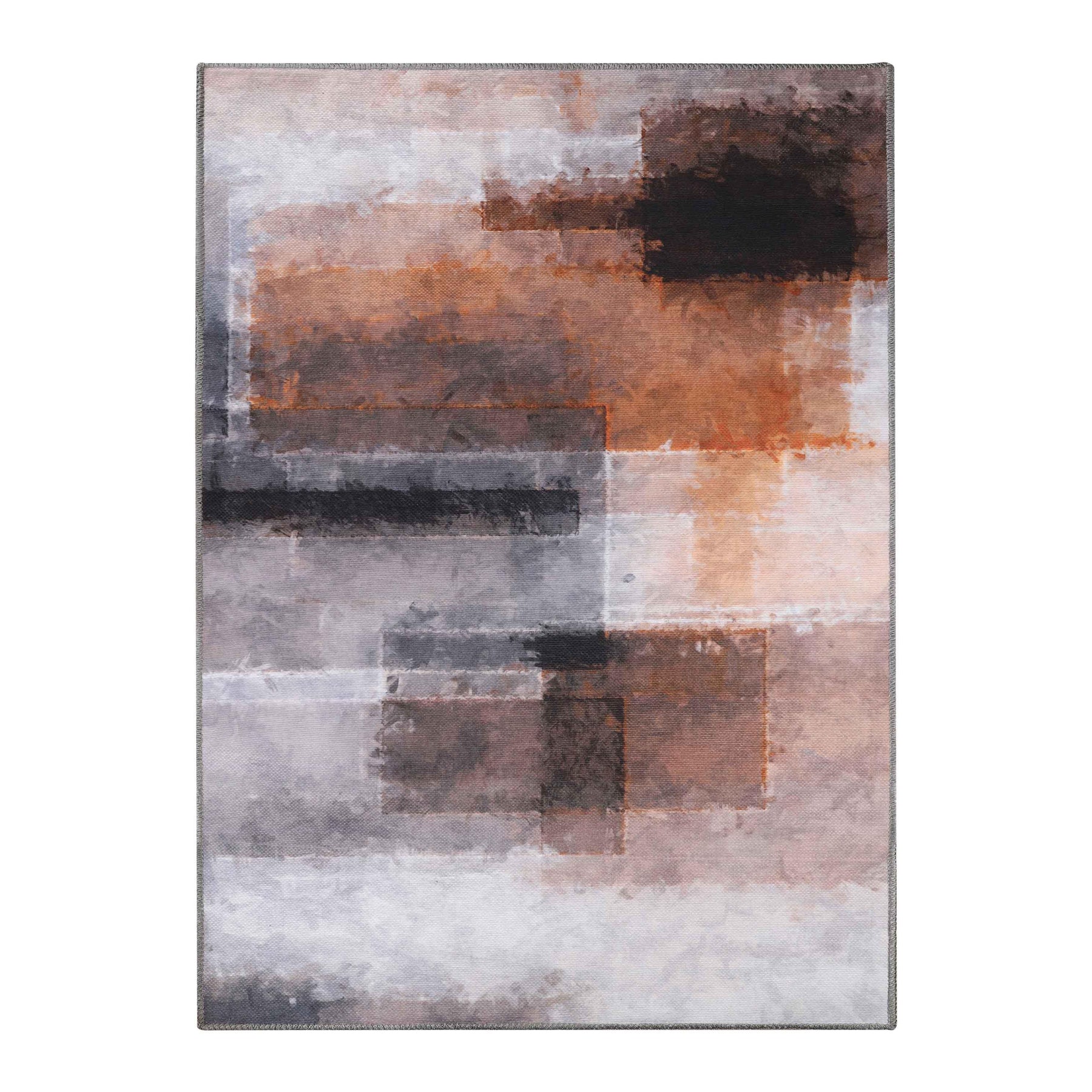 Goa Abstract Patchwork Washable Indoor Area Rug or Runner Rug
