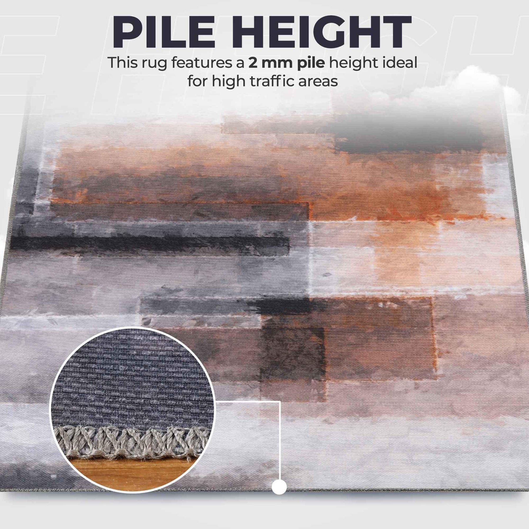 Goa Abstract Patchwork Washable Indoor Area Rug or Runner Rug