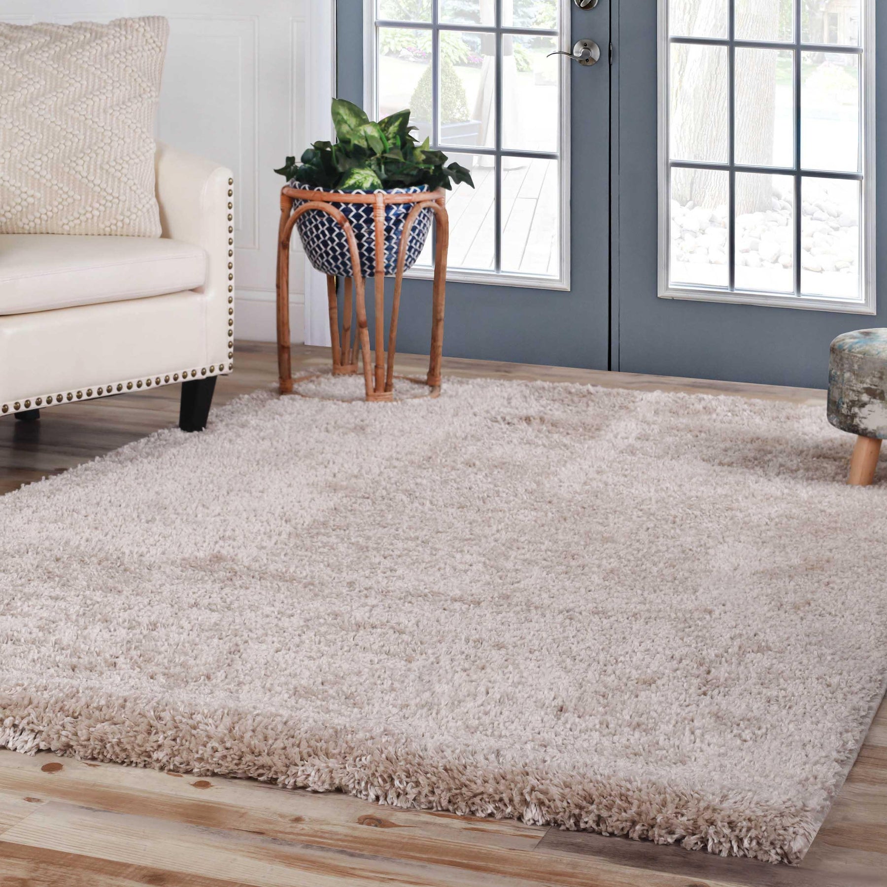 Hand Tufted Solid Plush Shag Rugs Indoor Area Rug Or Runner