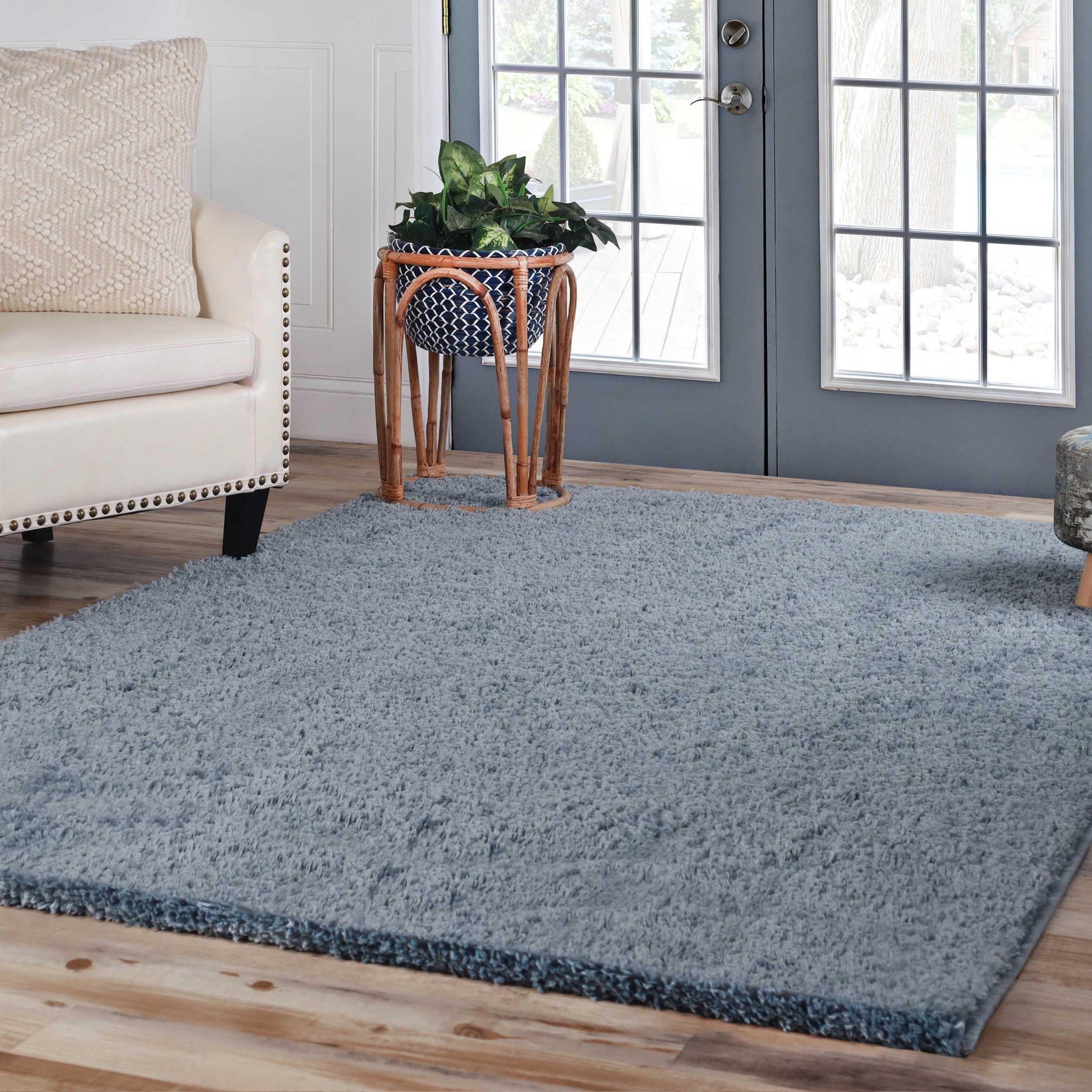 Hand Tufted Solid Plush Shag Rugs Indoor Area Rug Or Runner