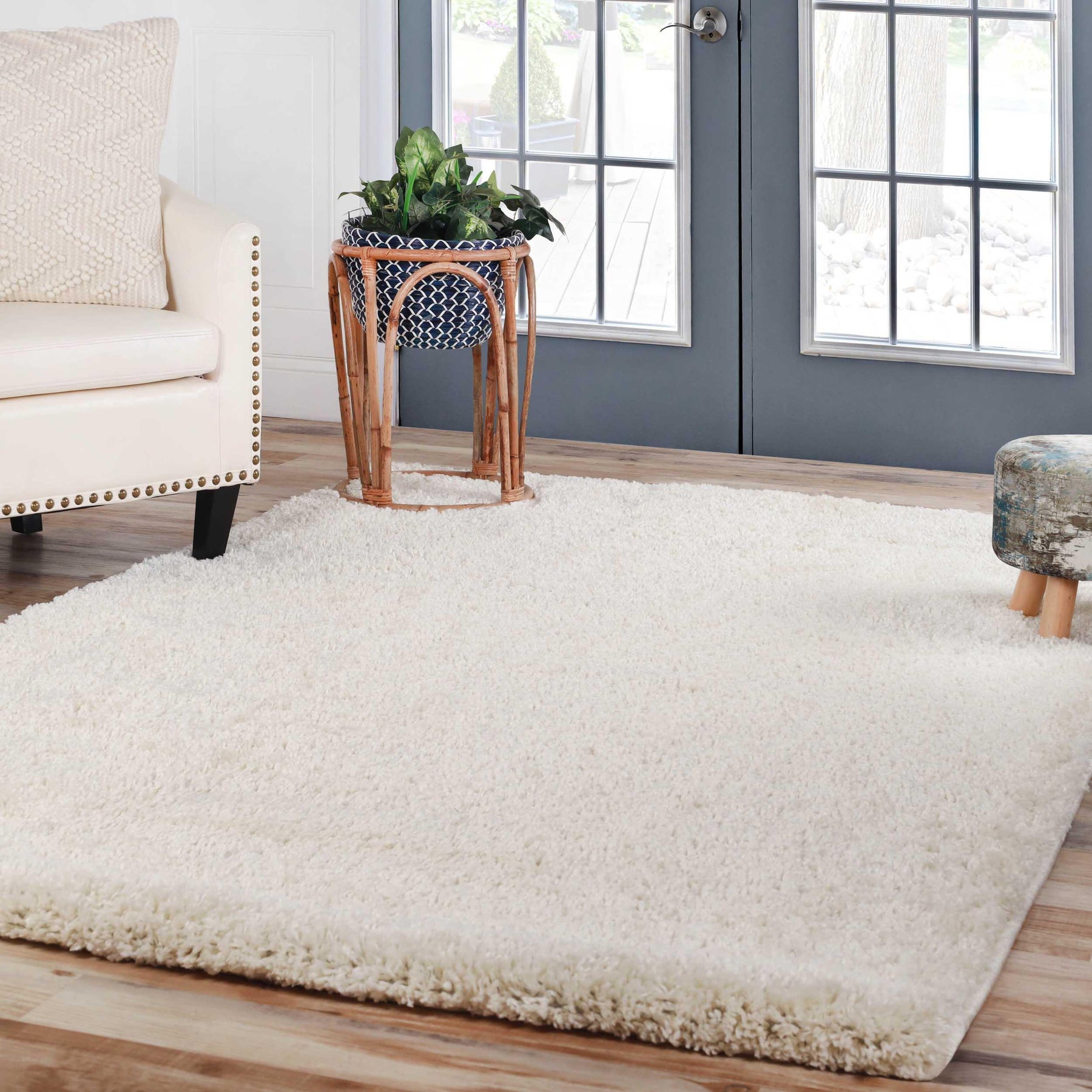 Hand Tufted Solid Plush Shag Rugs Indoor Area Rug Or Runner