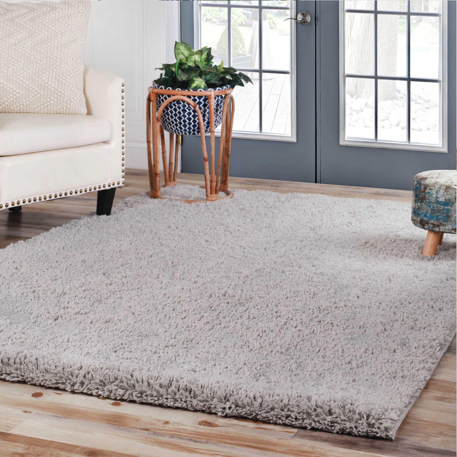 Hand Tufted Solid Plush Shag Rugs Indoor Area Rug Or Runner