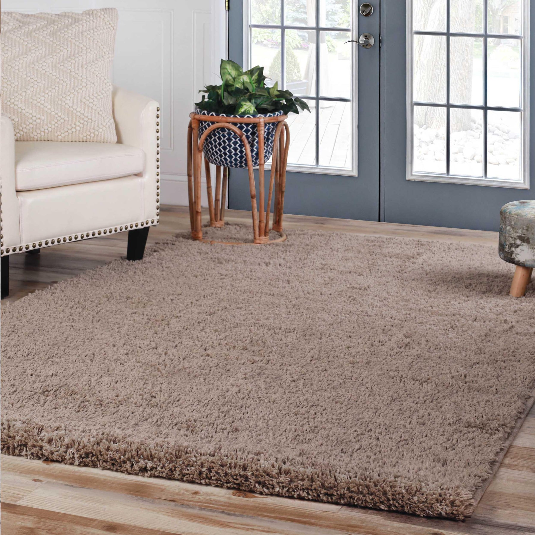 Hand Tufted Solid Plush Shag Rugs Indoor Area Rug Or Runner