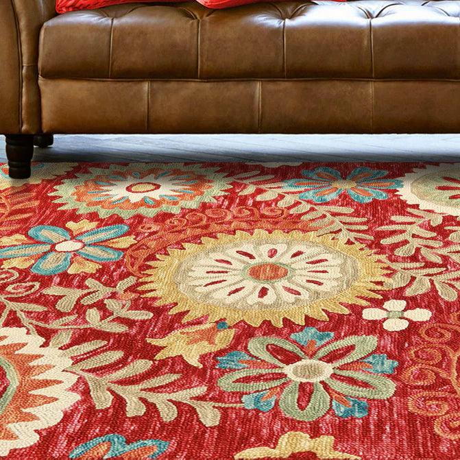Handmade Floral Medallion Hand-Tufted Indoor Area Rug Or Runner
