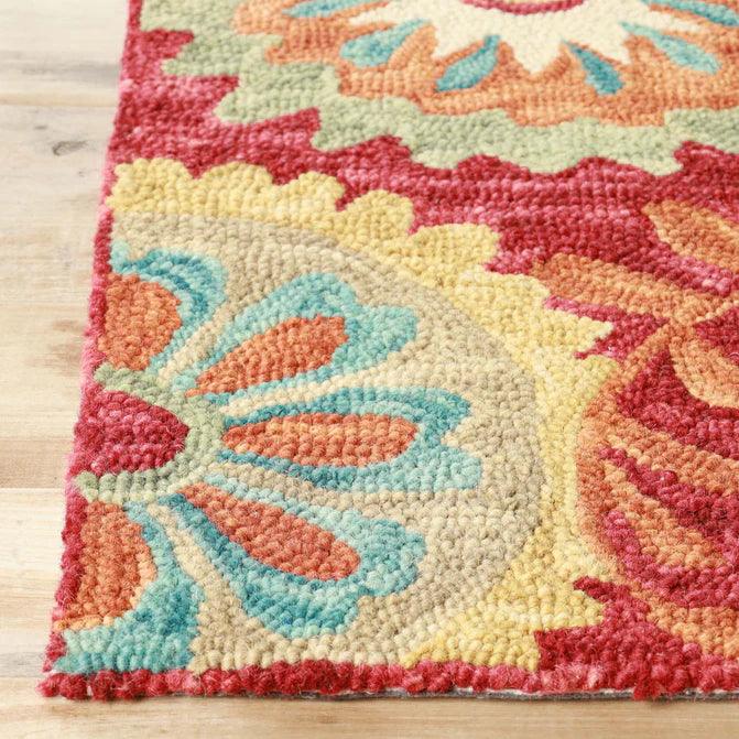 Handmade Floral Medallion Hand-Tufted Indoor Area Rug Or Runner