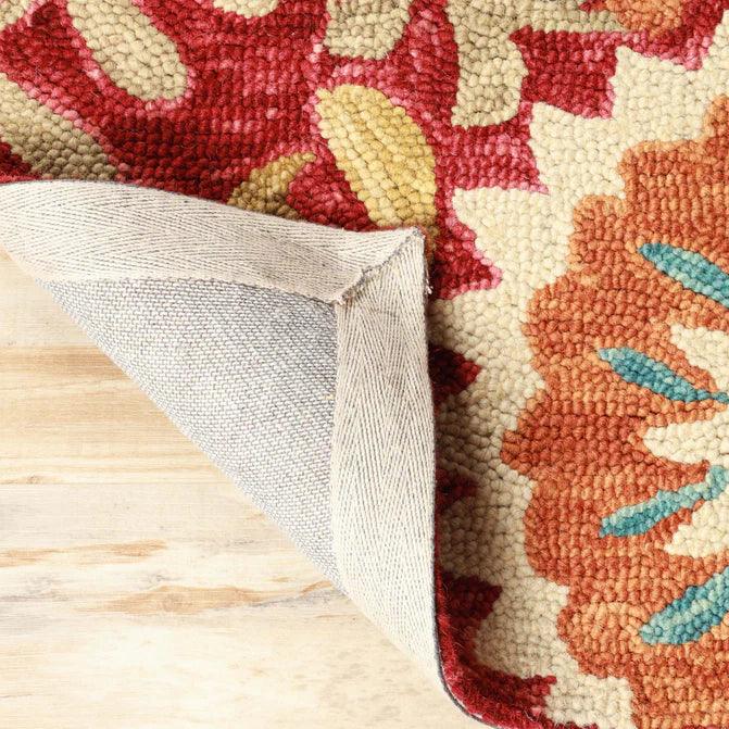 Handmade Floral Medallion Hand-Tufted Indoor Area Rug Or Runner